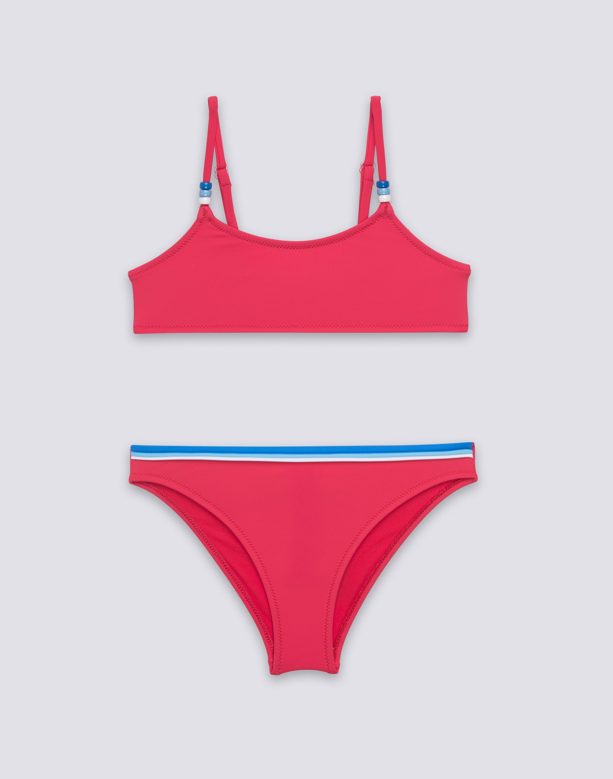sundek-bikini-bambina-top-regolabile-e-slip-fisso-tinta-unita image 1