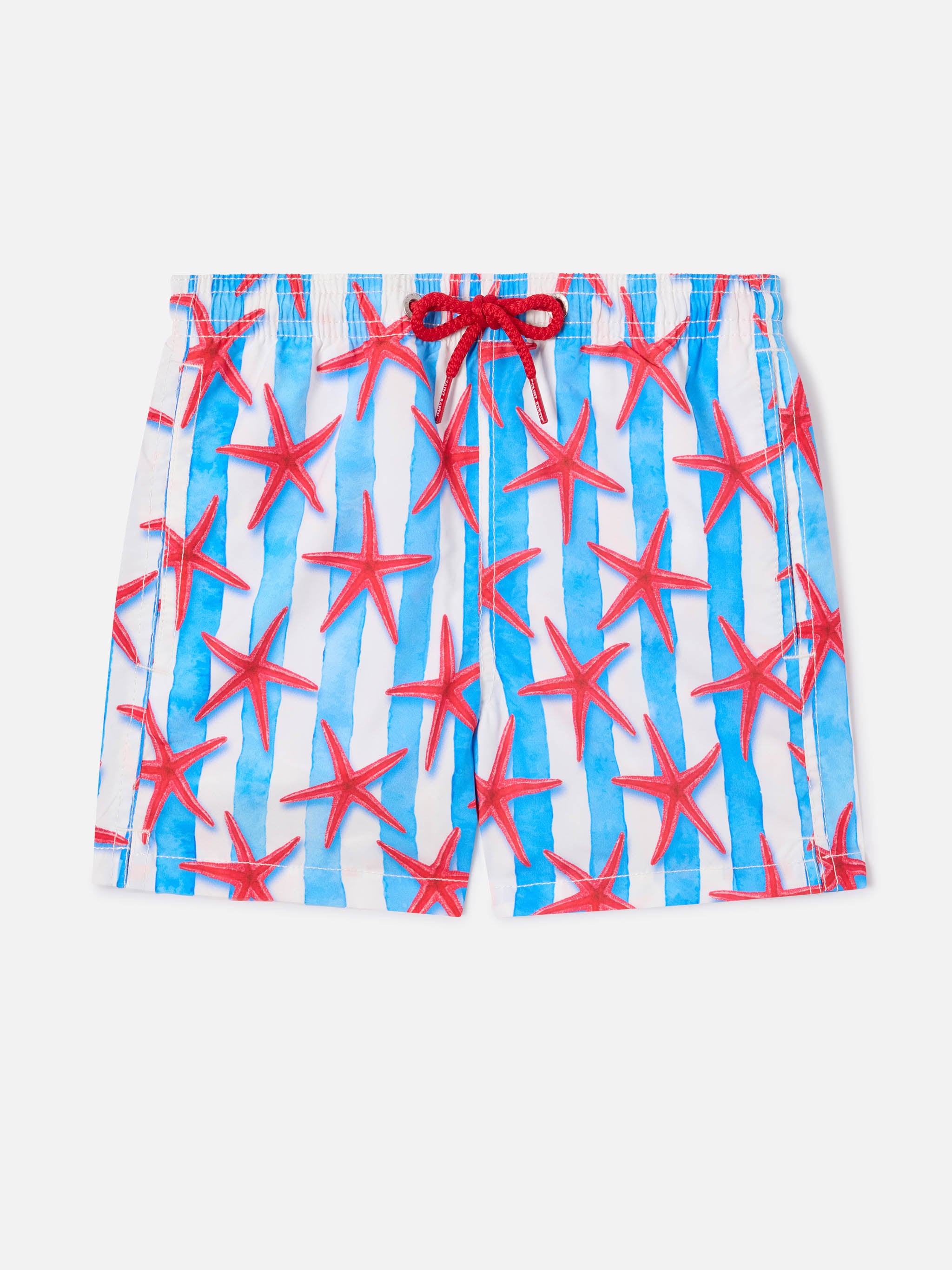 mc2-saint-barth-jean-costume-da-bagno-bambino-stelle-marine-bianco-azzurro image 1