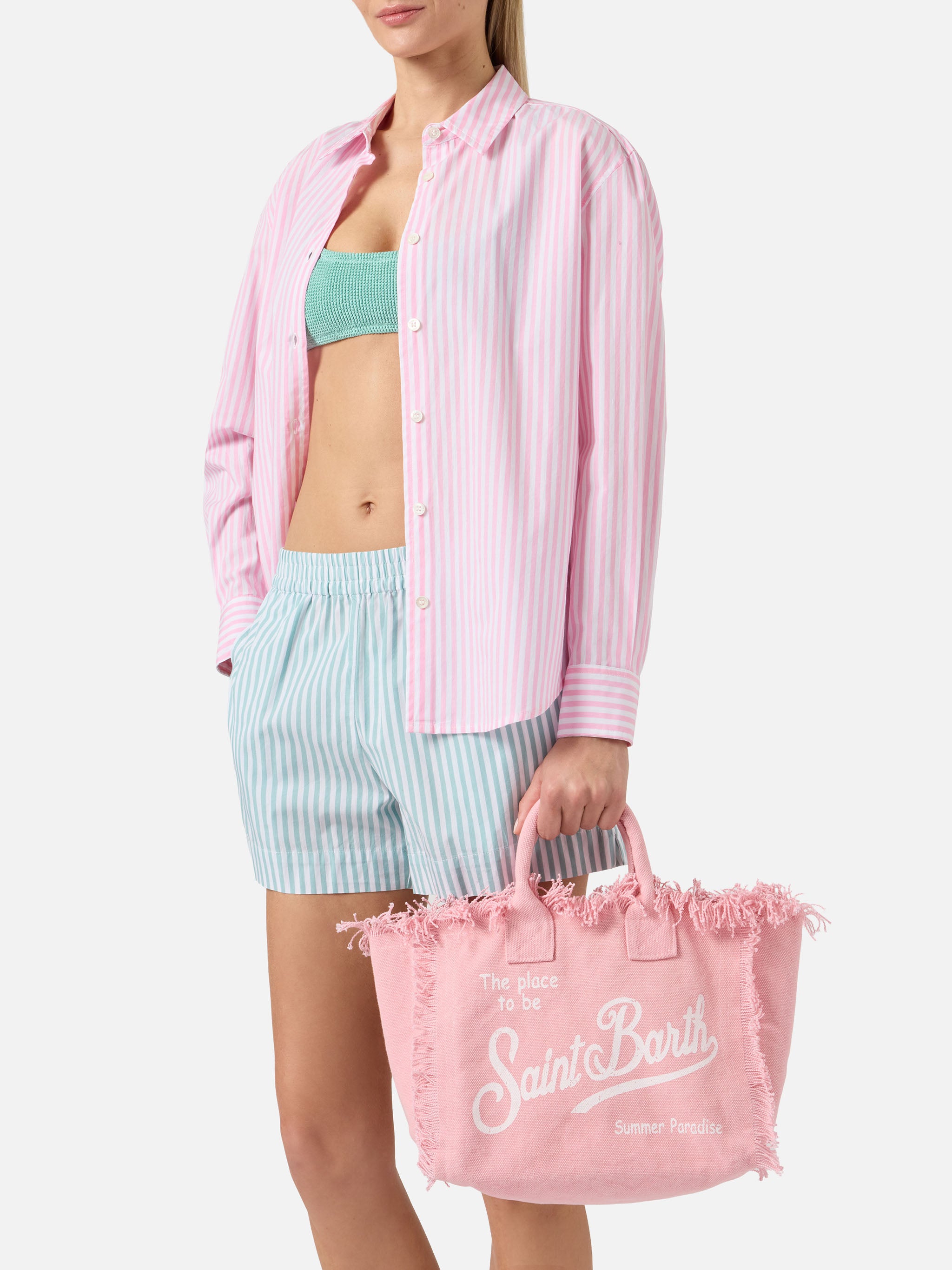 mc2-saint-barth-borsa-colette-rosa-in-canvas-con-frange image 2