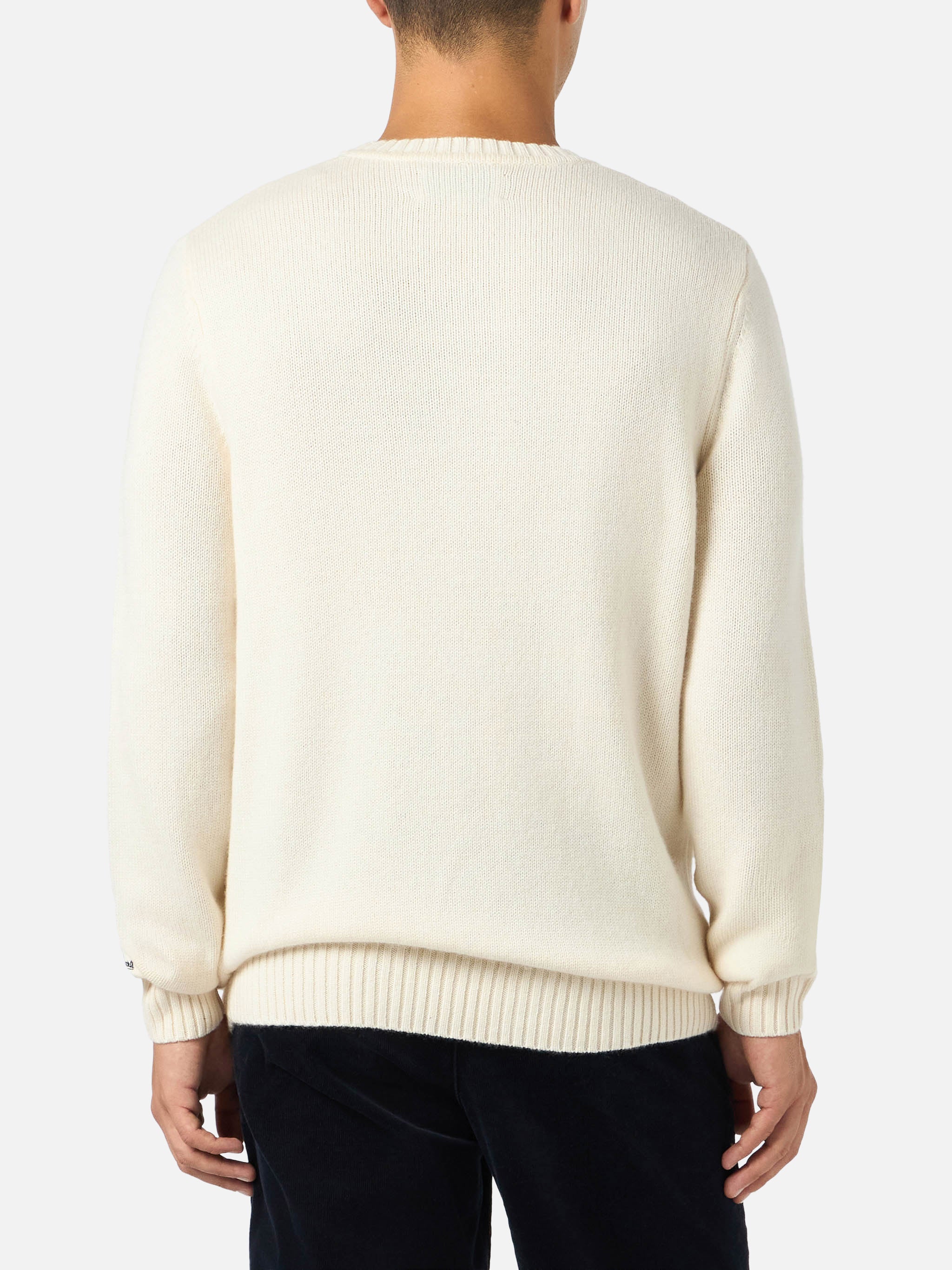 mc2-saint-barth-bombardino-maglia-cotone-bianca-ricamo-st-moritz-uomo image 2