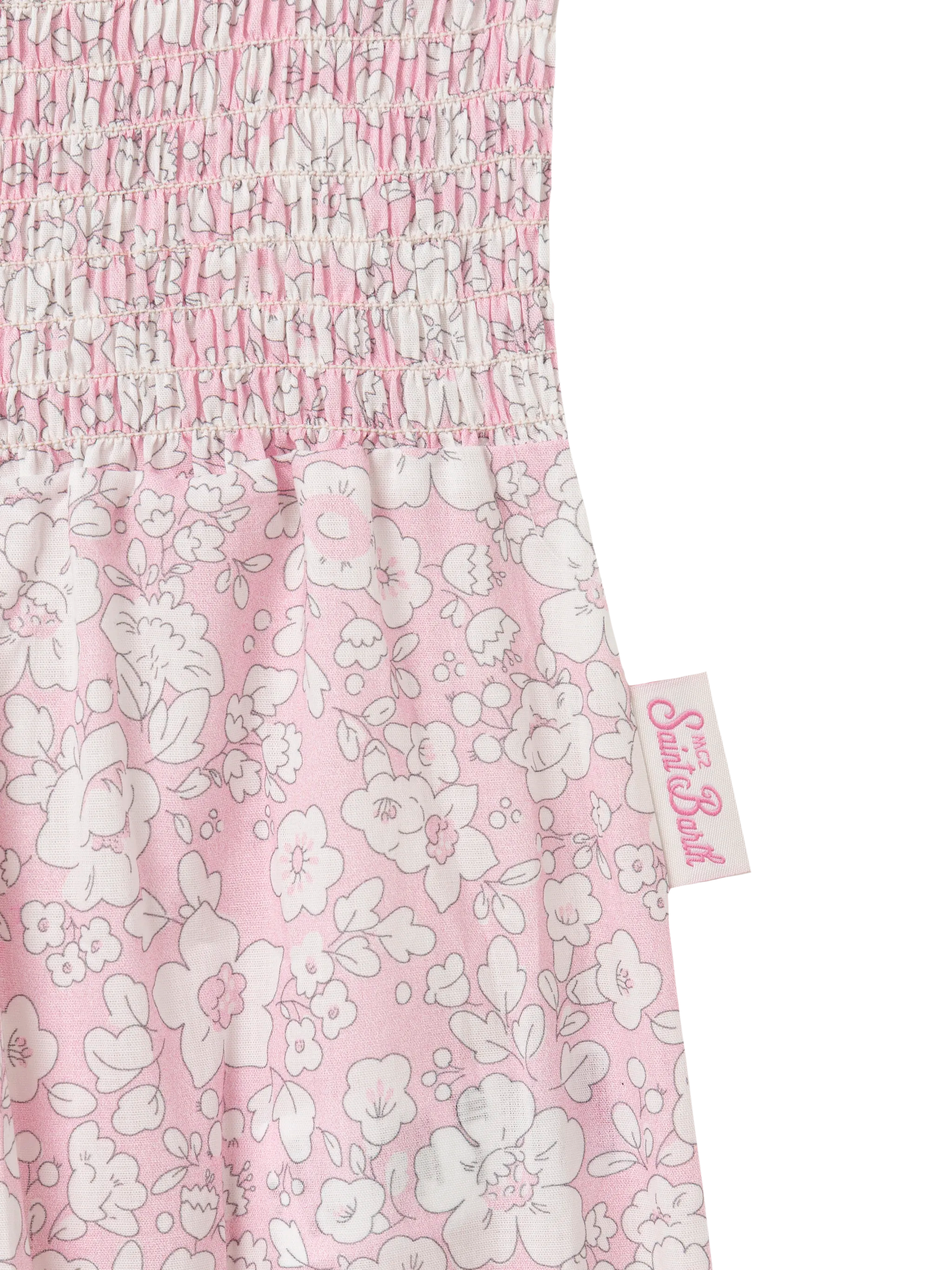 mc2-saint-barth-dudu-tutina-neonata-cotone-stampa-floreale-rosa image 2