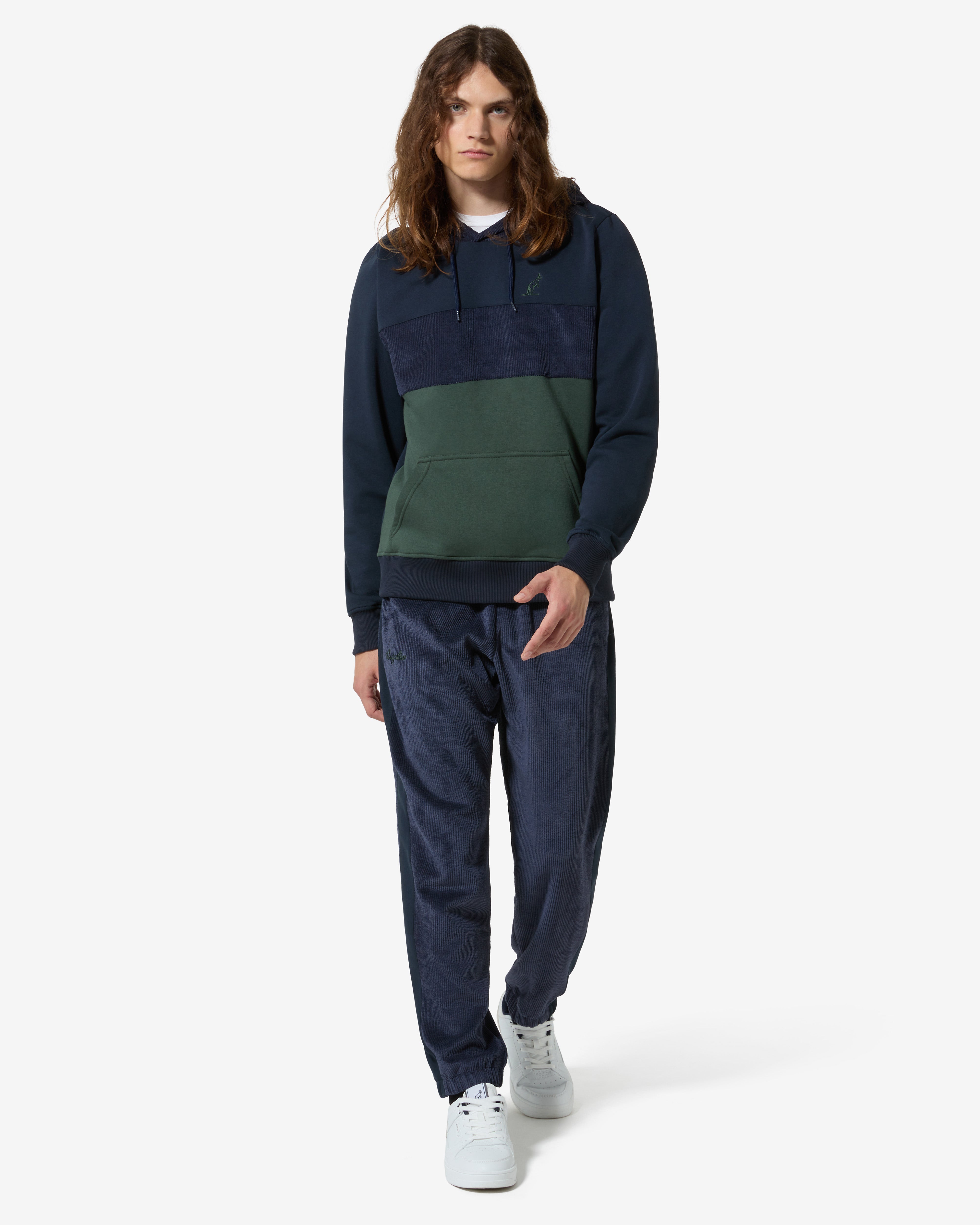 australian-style-hoodie-felpa-corduroy-blu-navy-con-cappuccio image 2