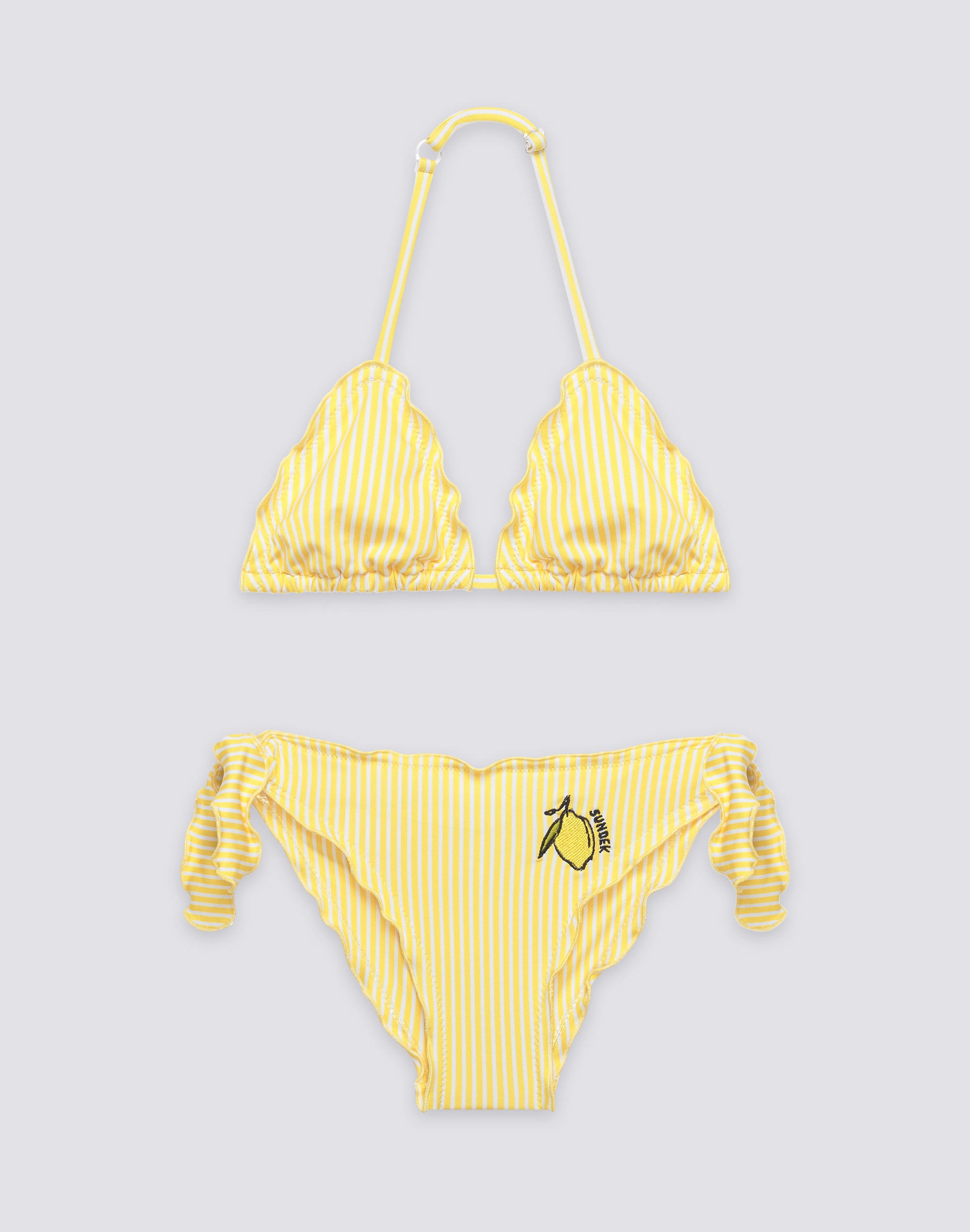 sundek-jennifer-juicy-stripes-bikini-bambina-con-ricamo-frutta image 1