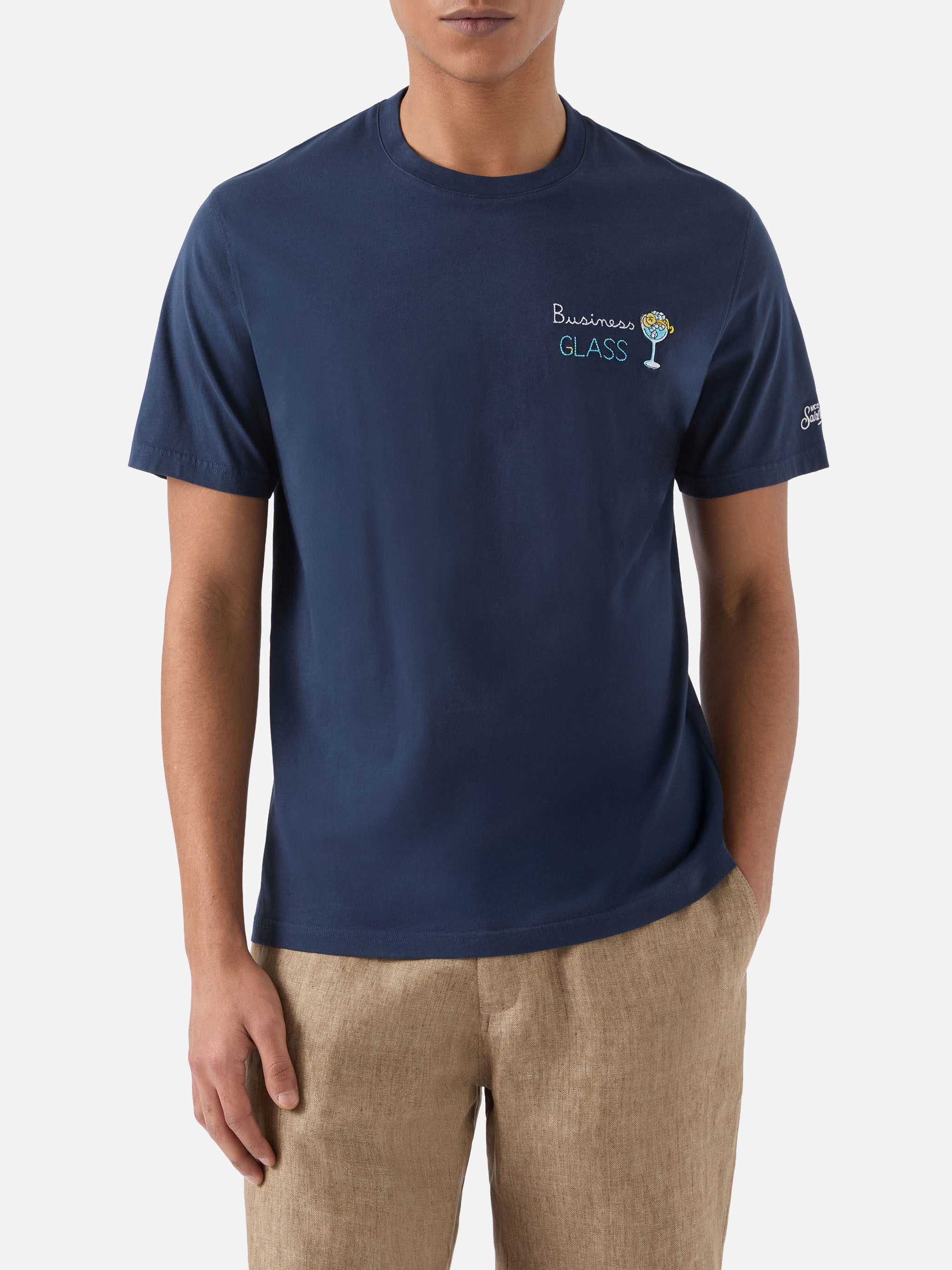 mc2-saint-barth-t-shirt-portofino-uomo-in-cotone-blu-con-ricamo-business-glass image 3