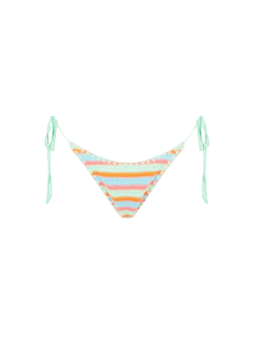 mc2-saint-barth-slip-mare-marielle-crochet-a-righe-verde-acqua-e-arancione-fluo image 1