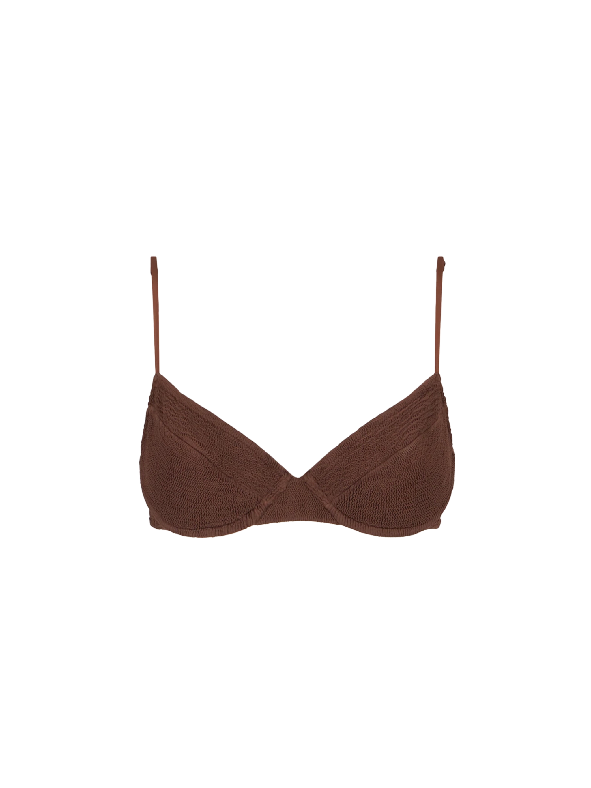 mc2-saint-barth-bea-top-bikini-bralette-con-ferretto-crinkle-marrone image 1