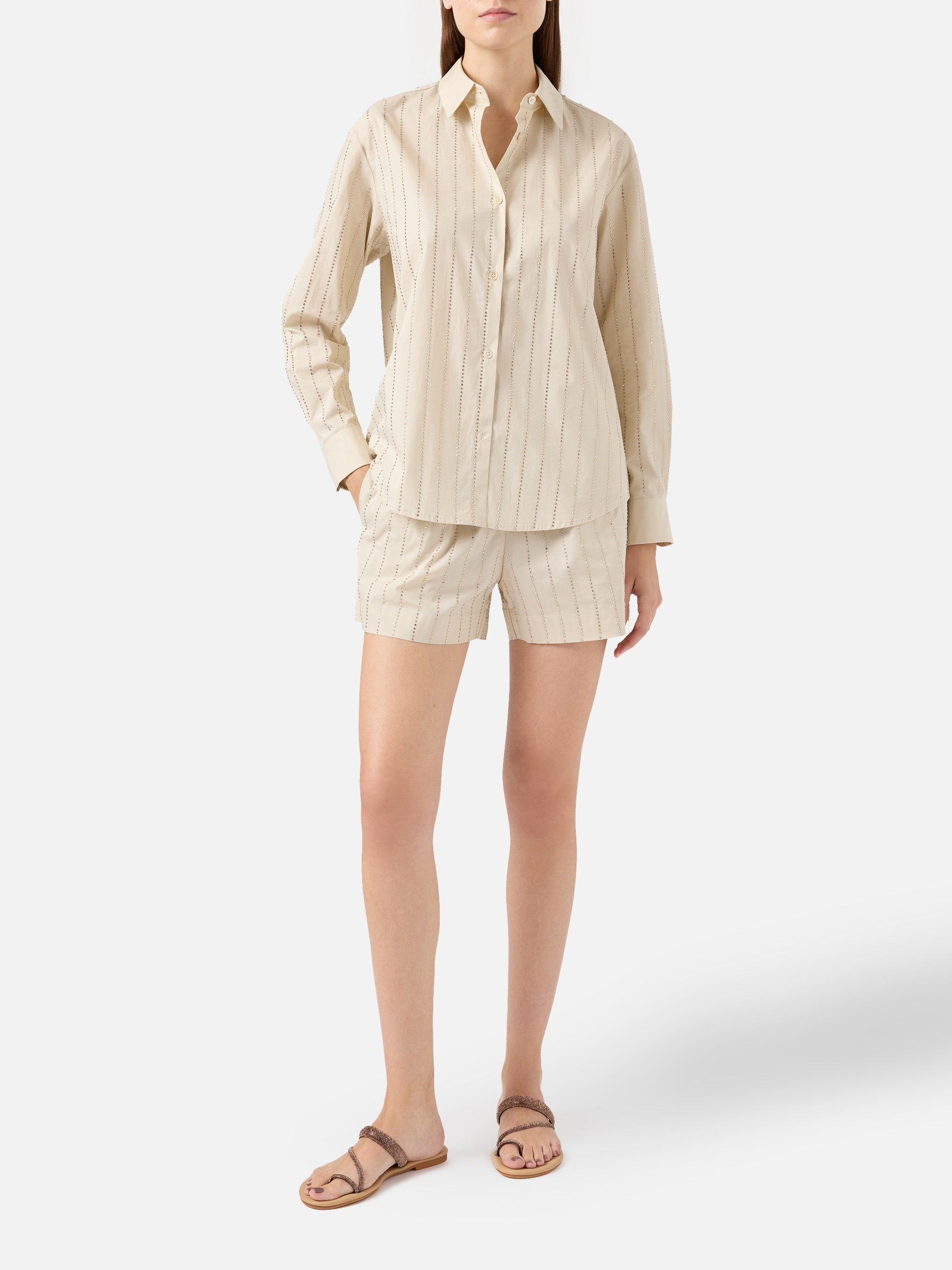 mc2-saint-barth-meredith-camicia-donna-popeline-cotone-bianca-strass image 4