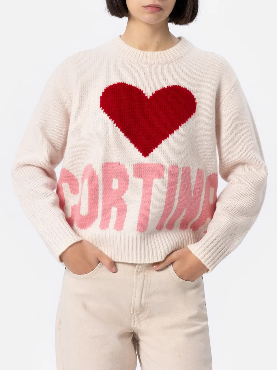 maglia-mc2-saint-barth-kyla-bianca-con-jacquard-cortina-fair-isle-girocollo-vest image 1