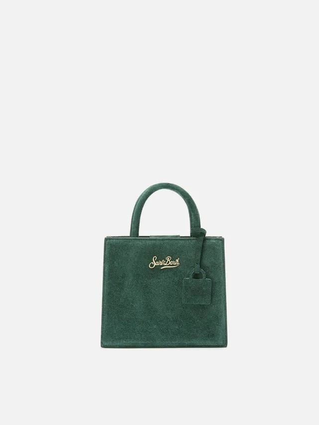 mc2-saint-barth-shop-bag-mini-borsa-a-mano-in-pelle-scamosciata-verde image 1