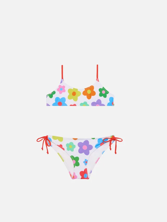 mc2-saint-barth-bikini-bambina-a-bralette-stampa-margherite-multicolore image 1