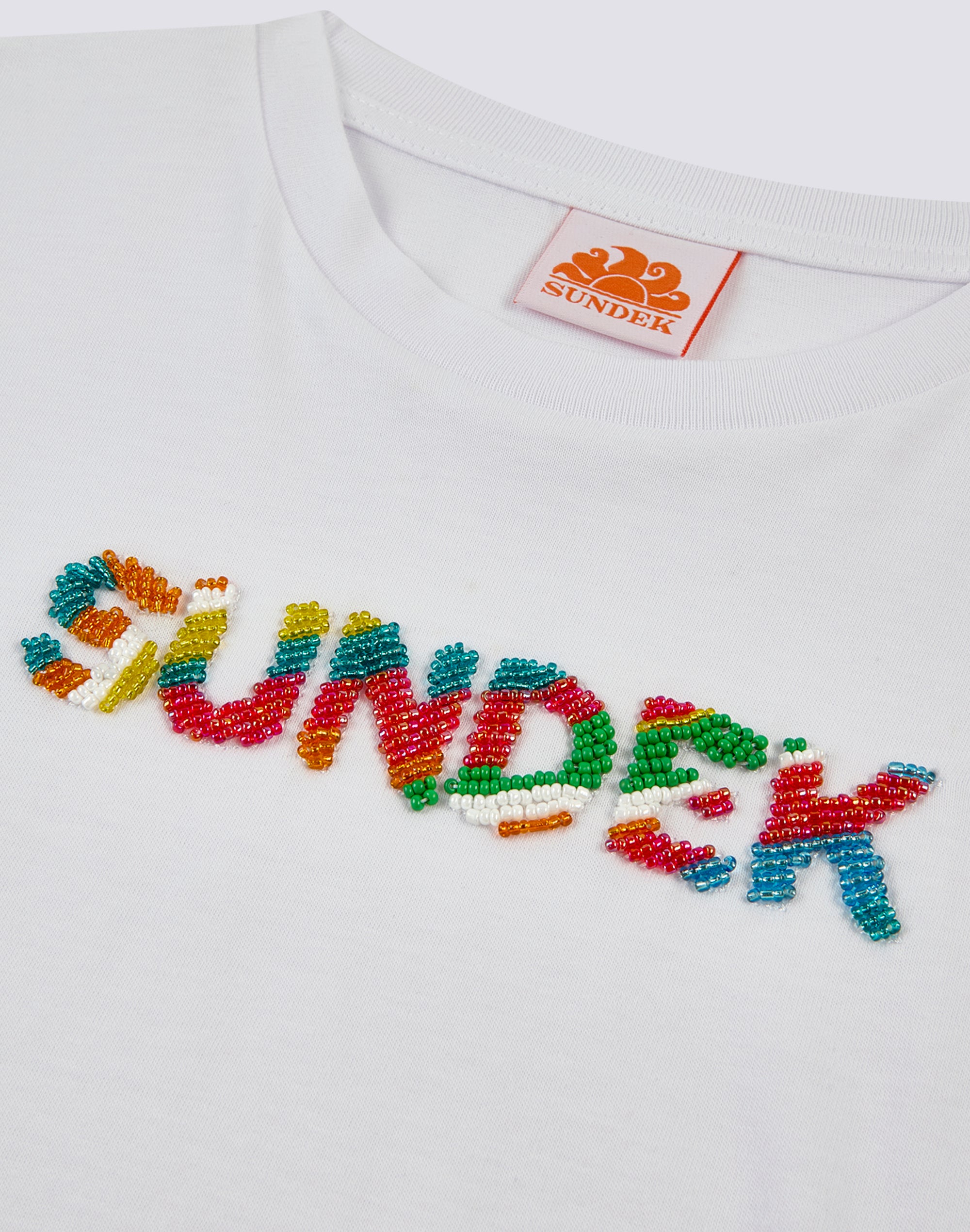 sundek-goldenwave-t-shirt-bambina-mezze-maniche-con-perline-multicolor image 3