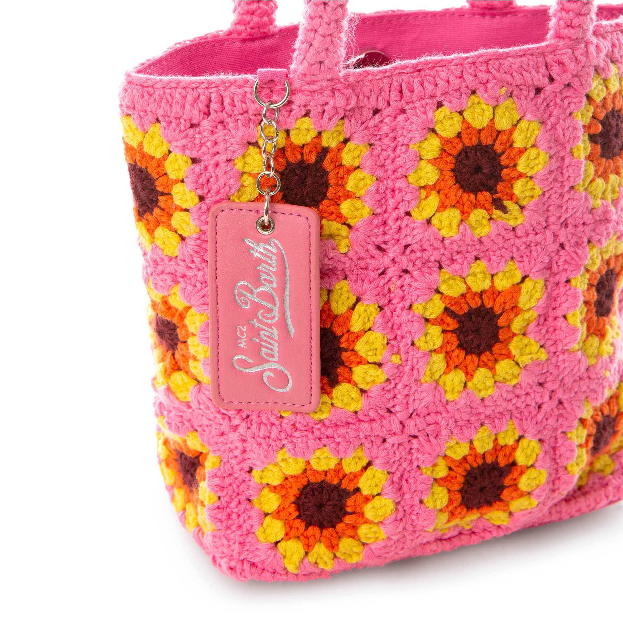 mc2-saint-barth-halima-borsa-uncinetto-girasole-rosa-24x22x8-cm image 2