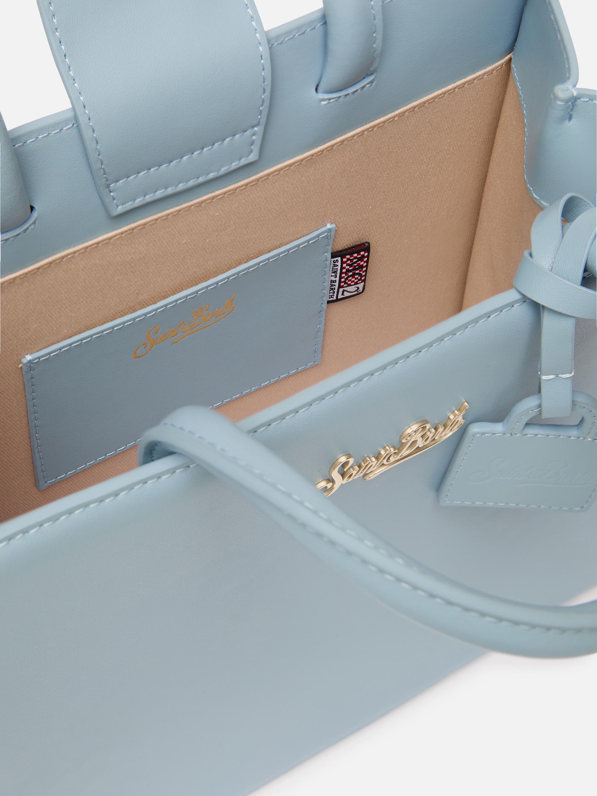 mc2-saint-barth-borsa-shop-midi-in-pelle-liscia-azzurra-con-targhetta-metallica image 5