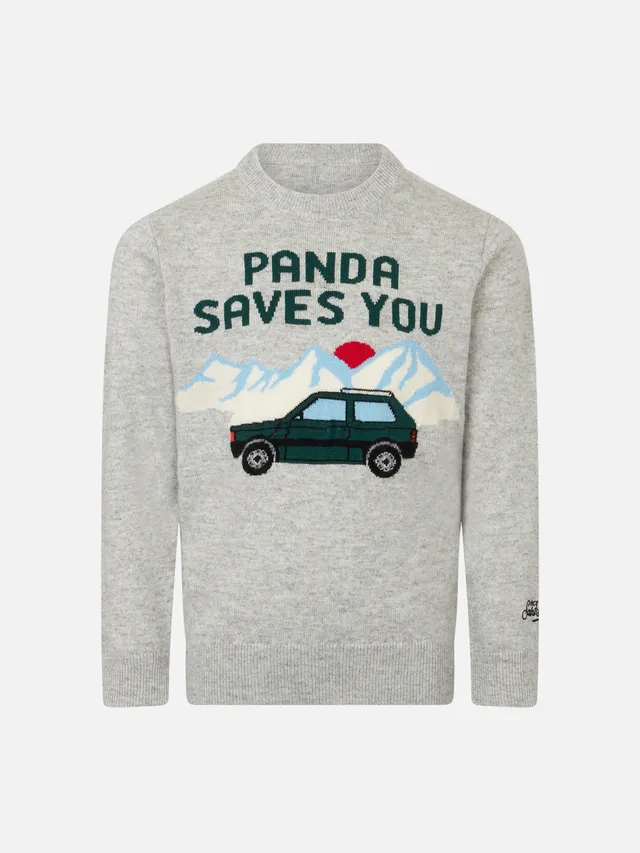 maglione-girocollo-bambino-mc2-saint-barth-con-stampa-jacquard-panda-saves-you image 1