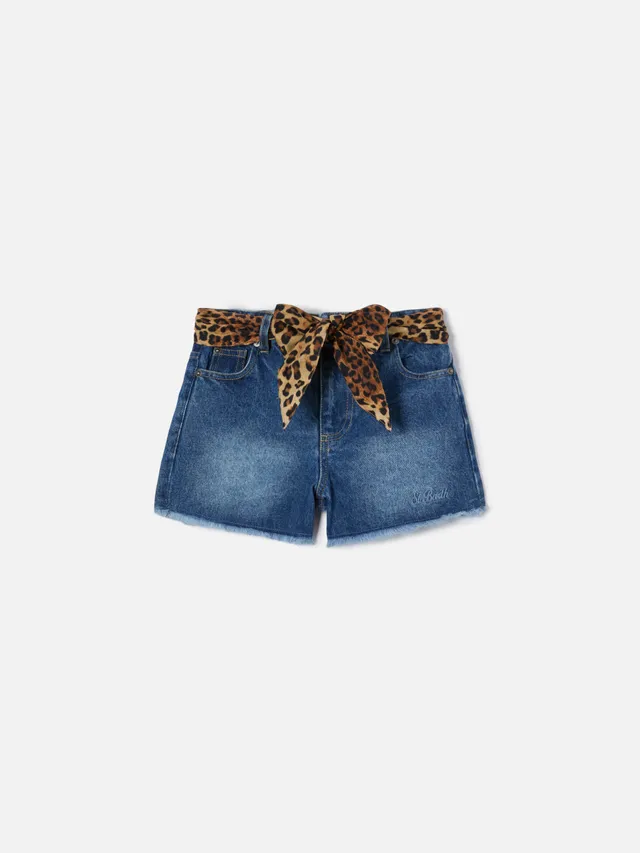 mc2-saint-barth-short-kiko-jr-bambina-denim-leopardato-blu image 1