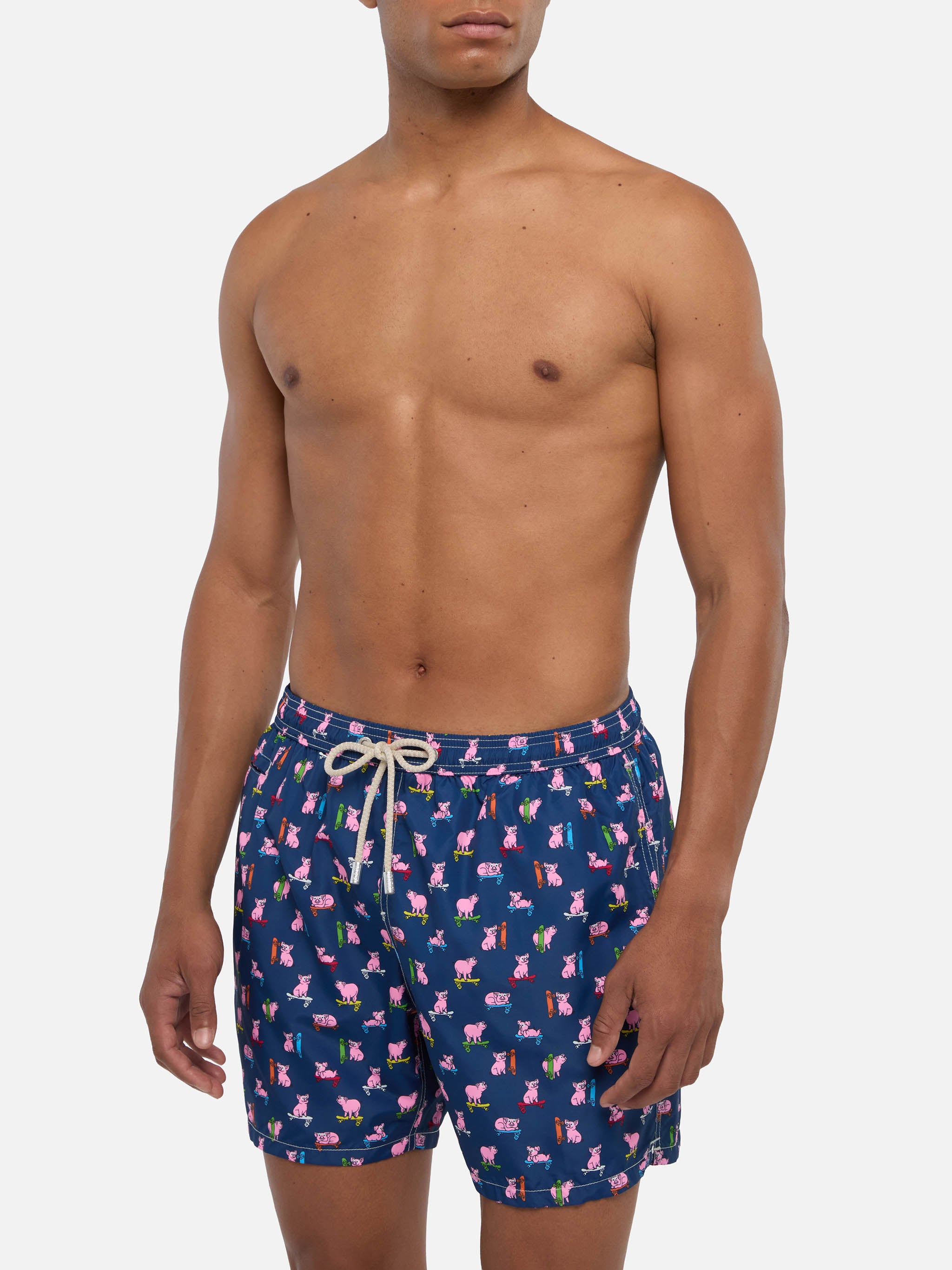 mc2-saint-barth-lighting-costume-mare-uomo-blu-stampa-maialini-skater image 3
