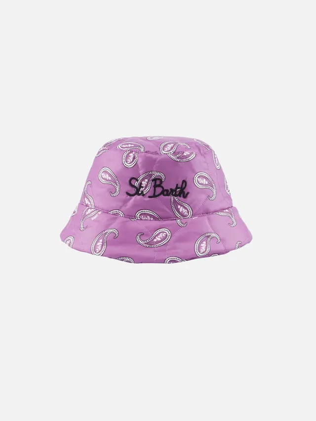 mc2-saint-barth-bucket-hat-jude-fantasia-paisley-viola-e-bianco image 1