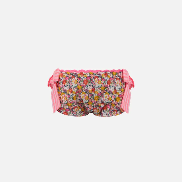 mc2-saint-barth-slip-bambina-fiori-multicolore-con-fiocchi-vichy image 1