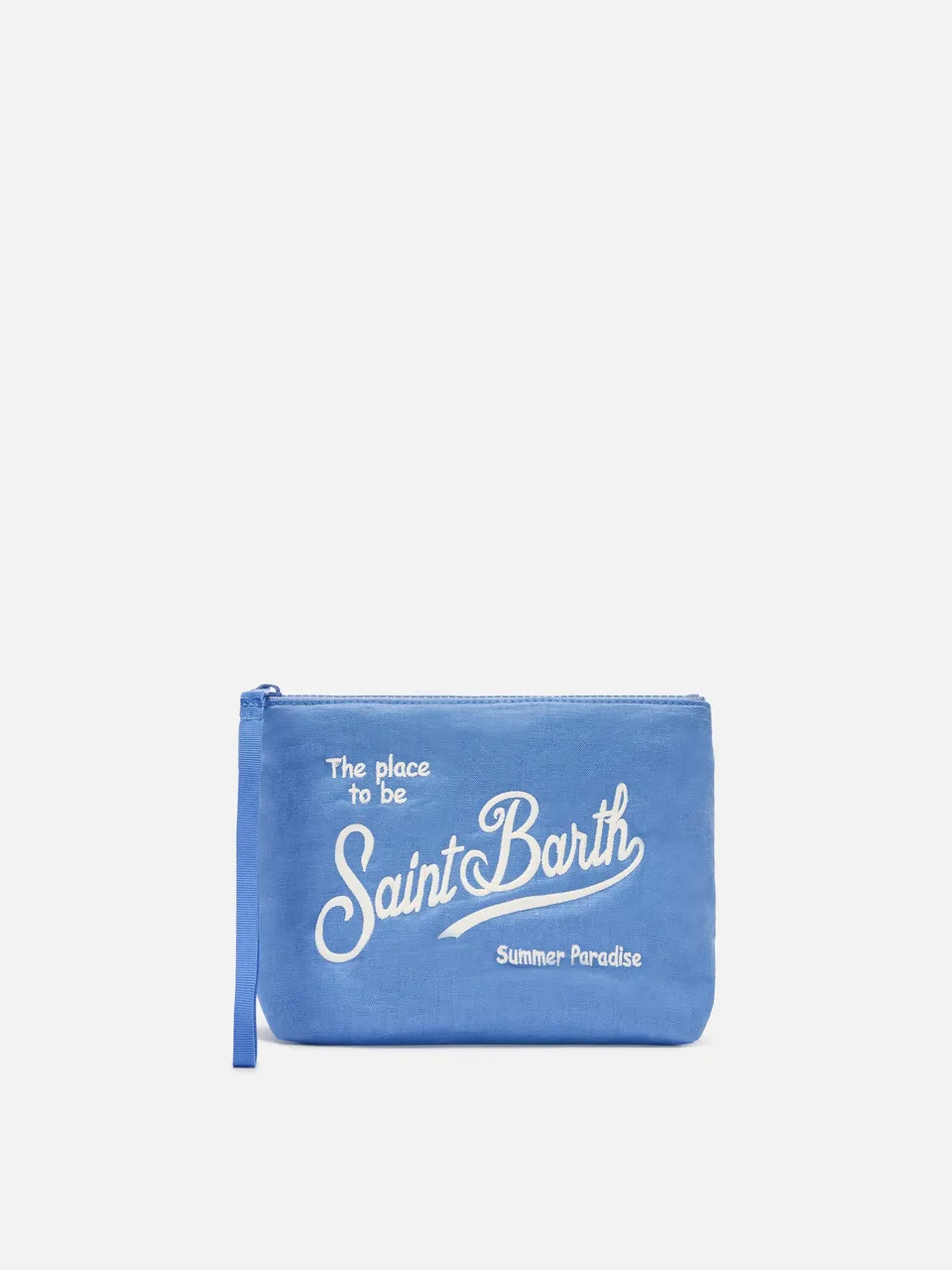 pochette-mc2-saint-barth-aline-in-lino-azzurra-tinta-unita image 1