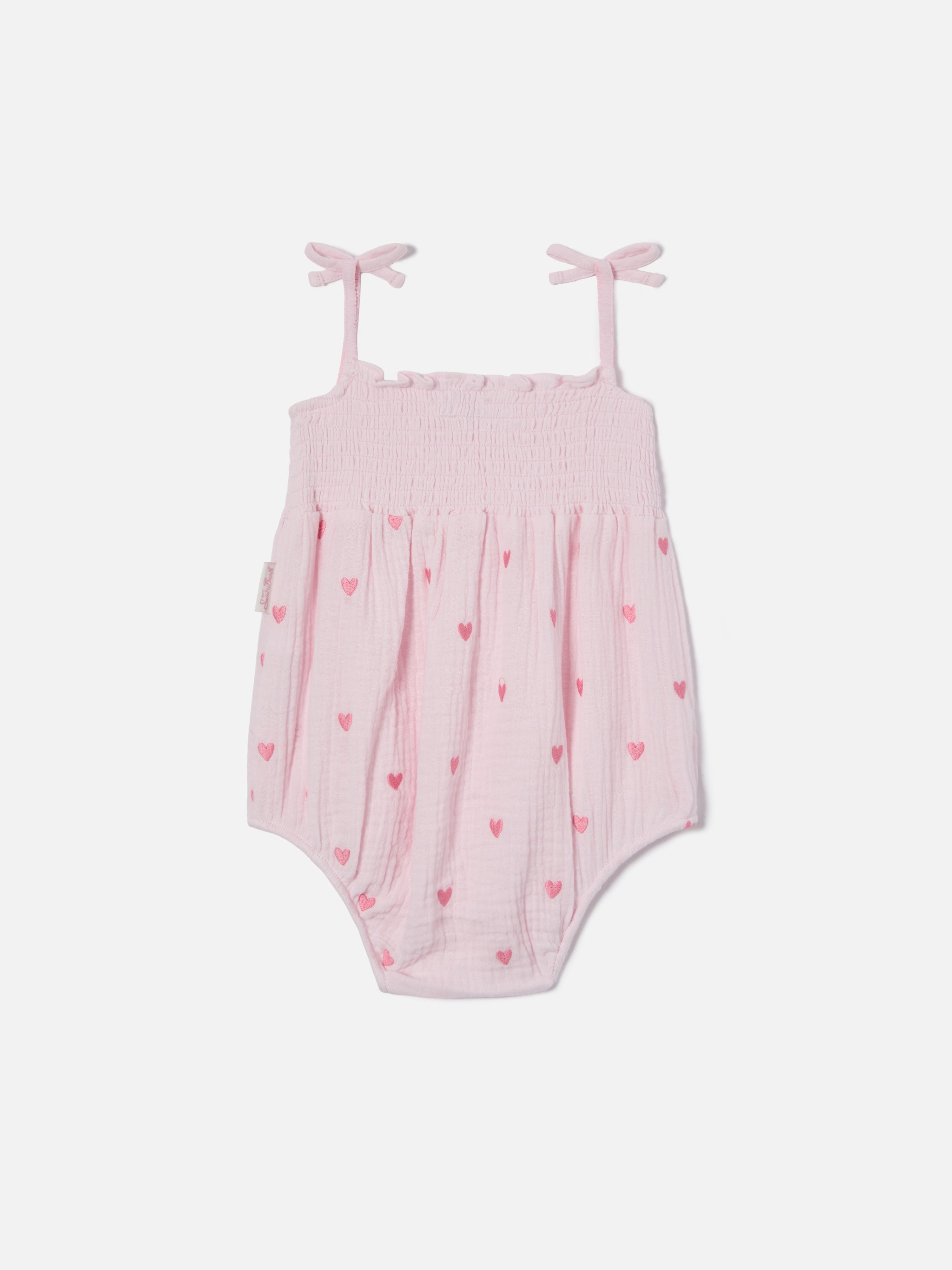 mc2-saint-barth-dudu-tutina-corta-neonata-cotone-rosa-cuoricini image 2