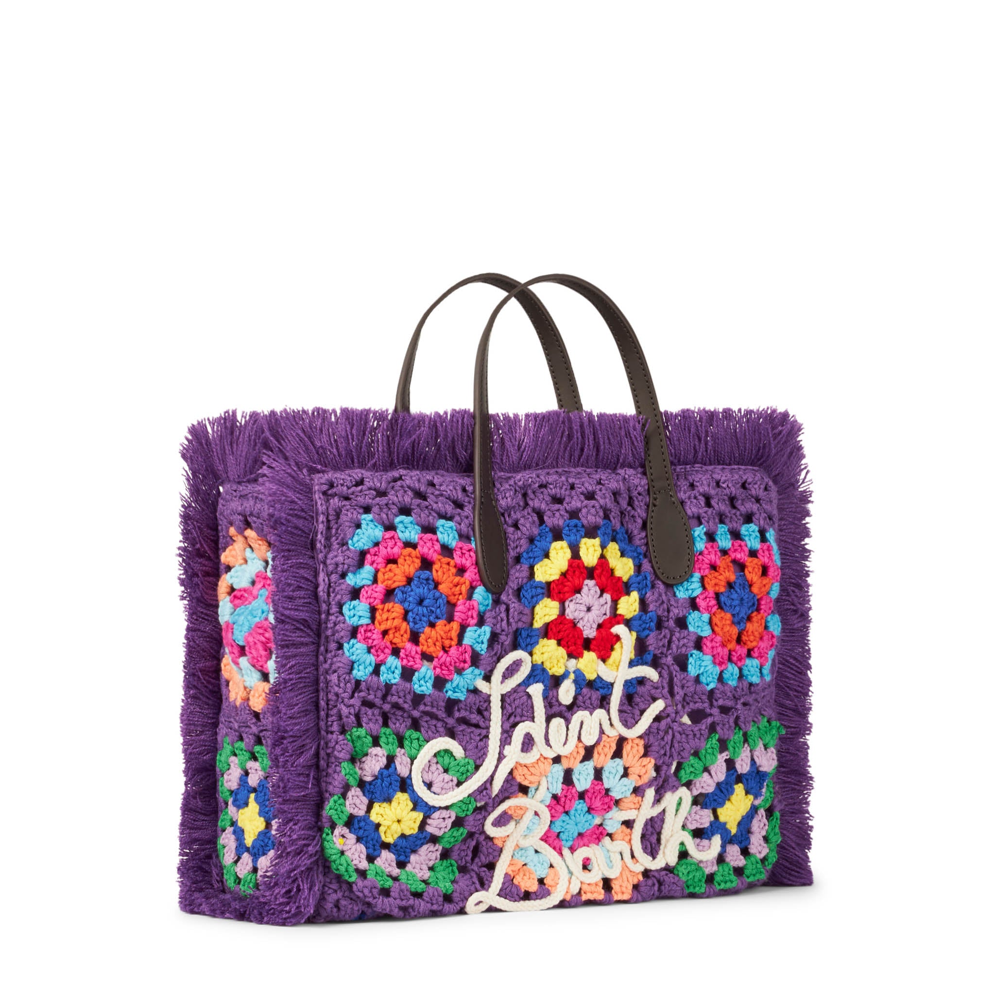 mc2-saint-barth-colette-borsa-a-mano-uncinetto-lilla-con-frange-30x20x12-cm image 3