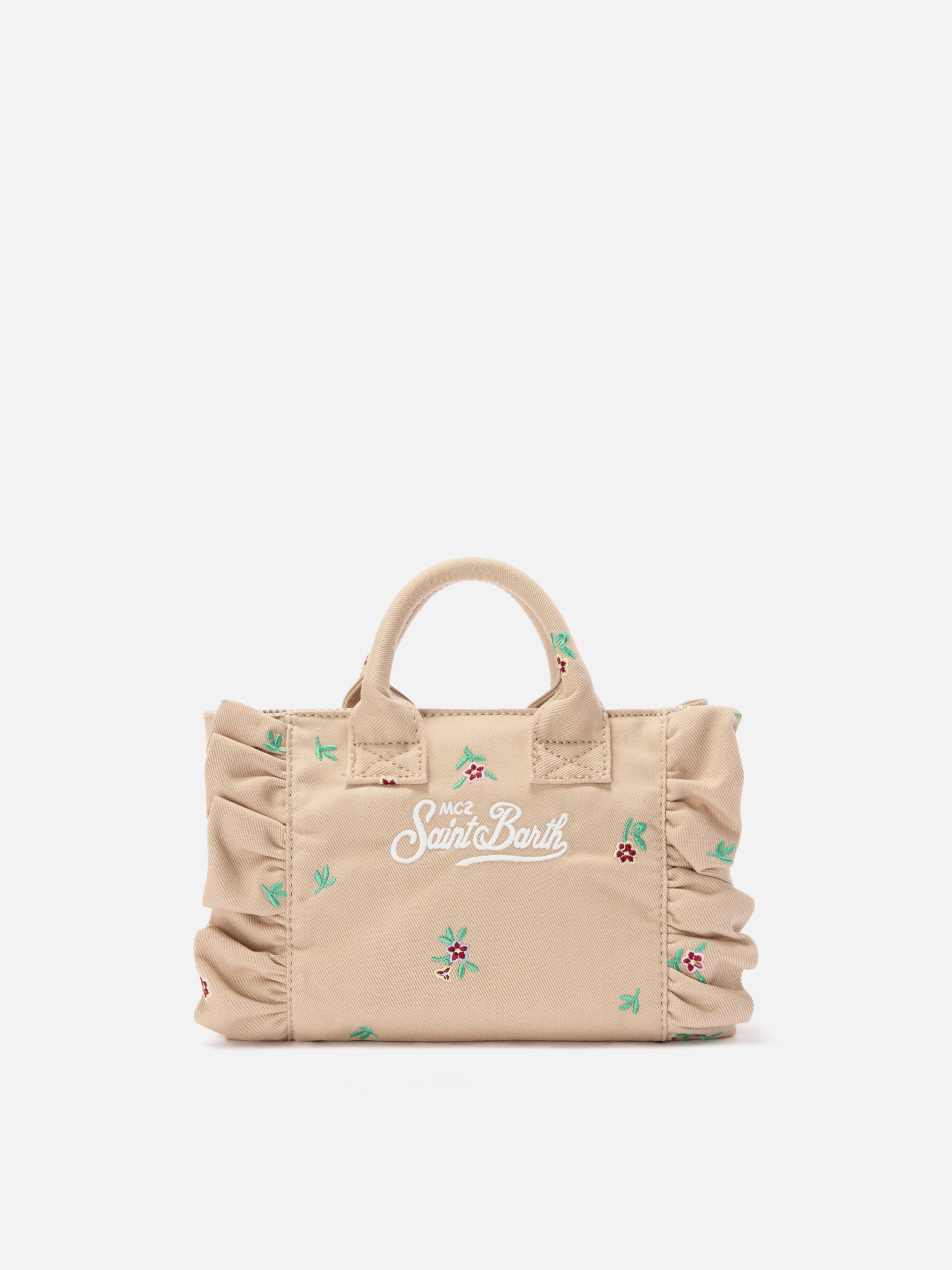 mc2-saint-barth-borsa-vanity-mini-volant-in-denim-beige-con-fiori-ricamati image 4