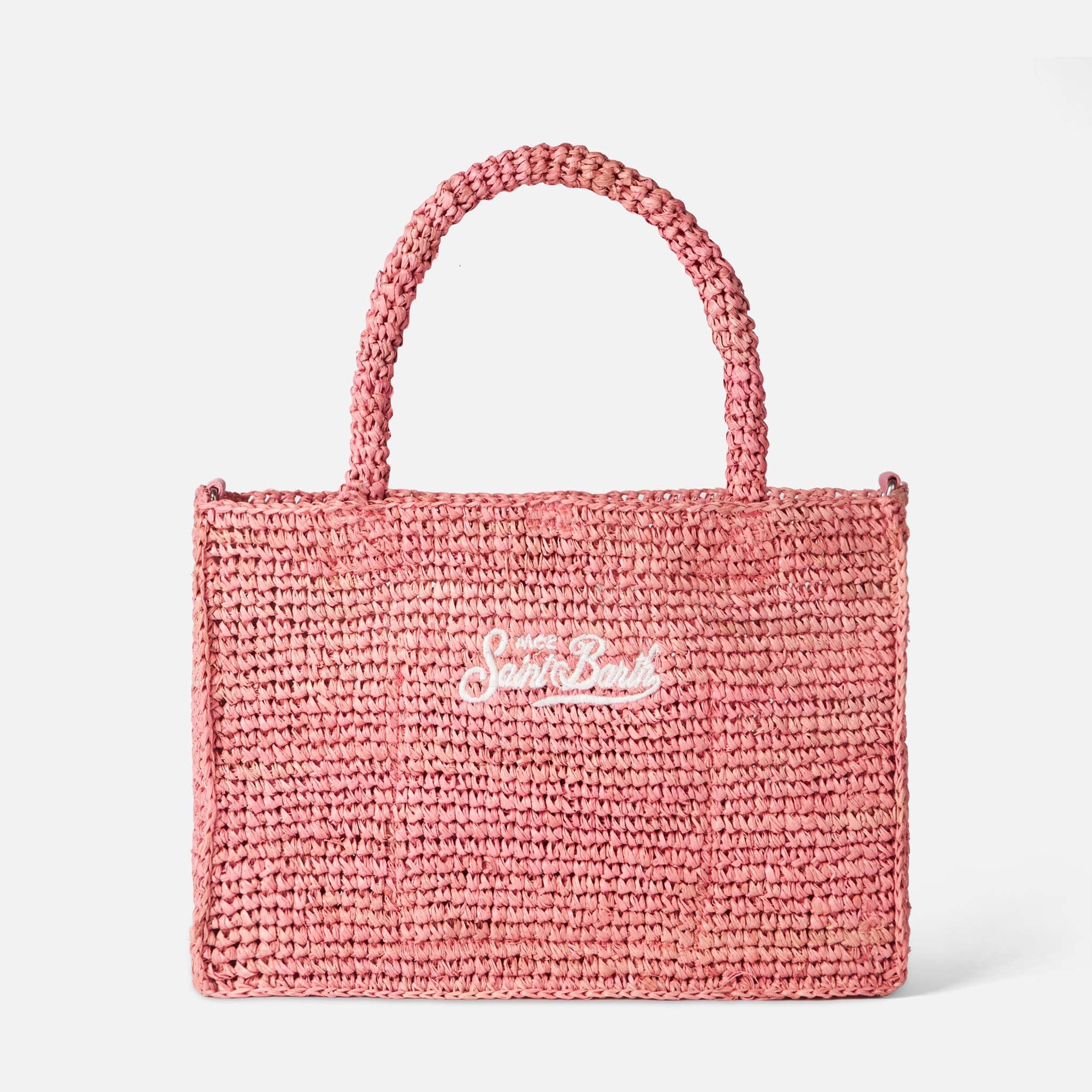 mc2-saint-barth-borsa-colette-in-rafia-rosa-con-ricamo-saint-barth image 3