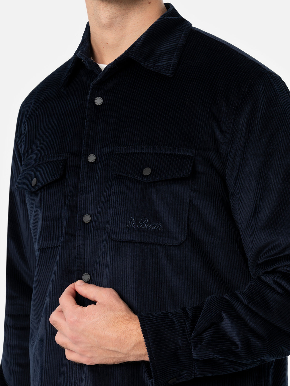 mc2-saint-barth-giacca-chalet-in-velluto-a-coste-blu-navy-da-uomo image 2