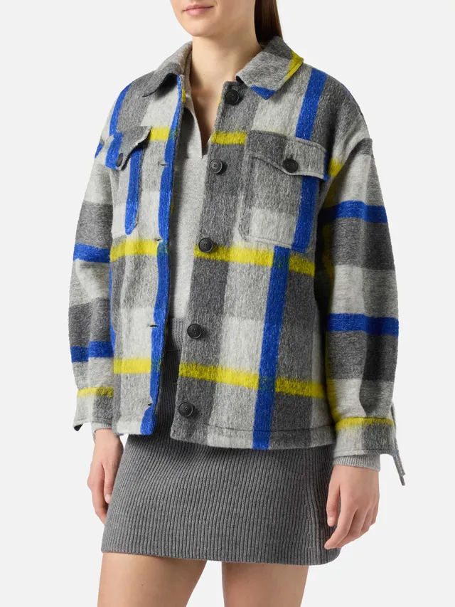 mc2-saint-barth-marceline-overshirt-donna-tartan-con-frange image 1