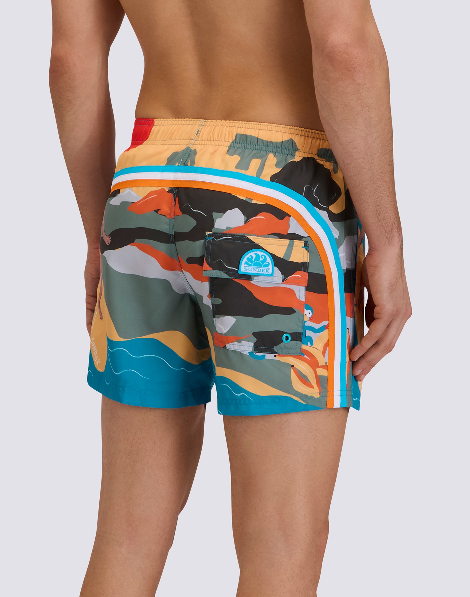 sundek-m504bdrt3g8-costume-da-bagno-uomo-corto-surfer-girl-in-repreve-riciclato image 1