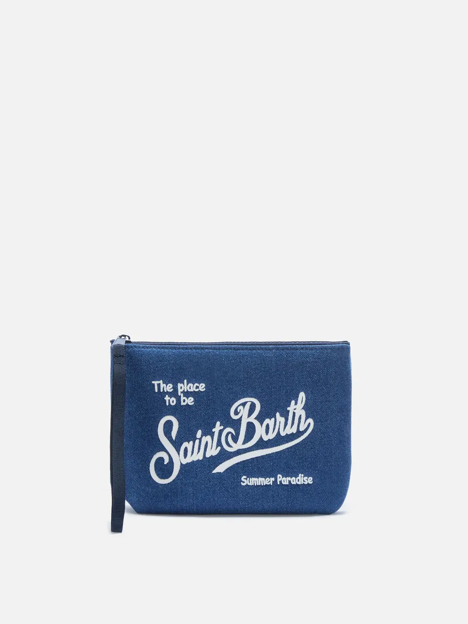 mc2-saint-barth-pochette-aline-effetto-denim-blu-scuro-con-zip image 1