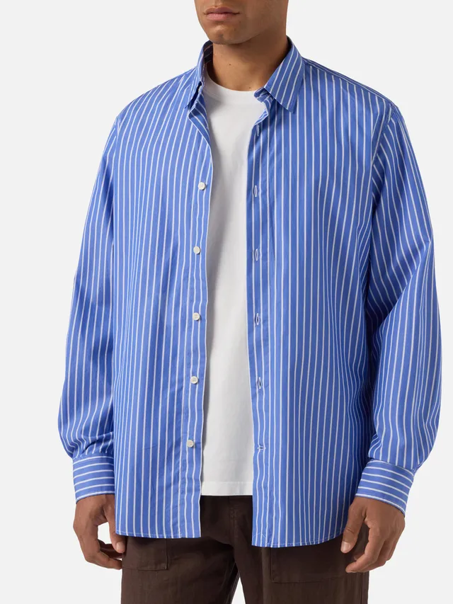 mc2-saint-barth-camicia-levanzo-uomo-cotone-rigata-blu-oversize image 1