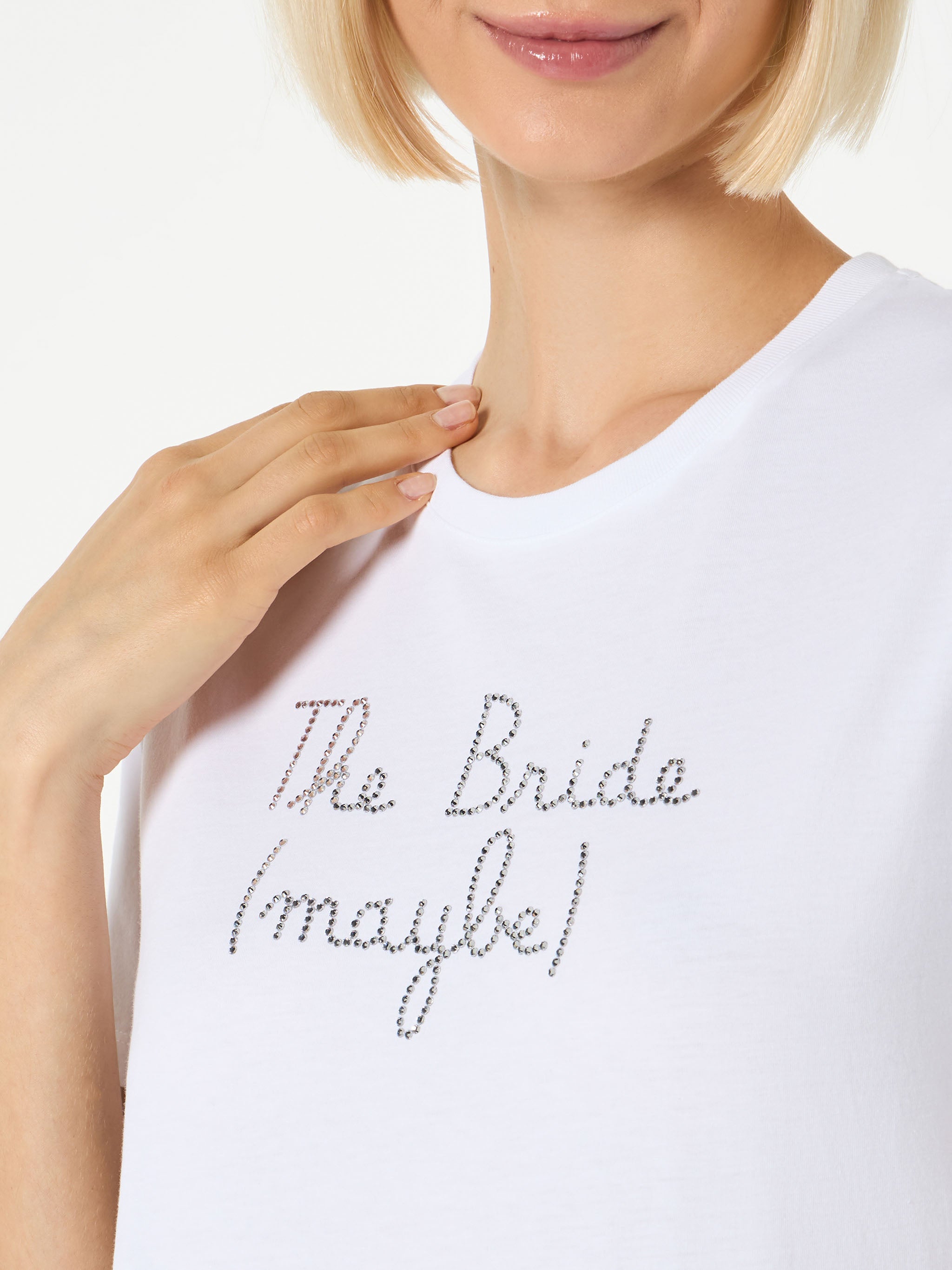 mc2-saint-barth-emilie-t-shirt-donna-bianca-bride-maybe-con-strass image 2