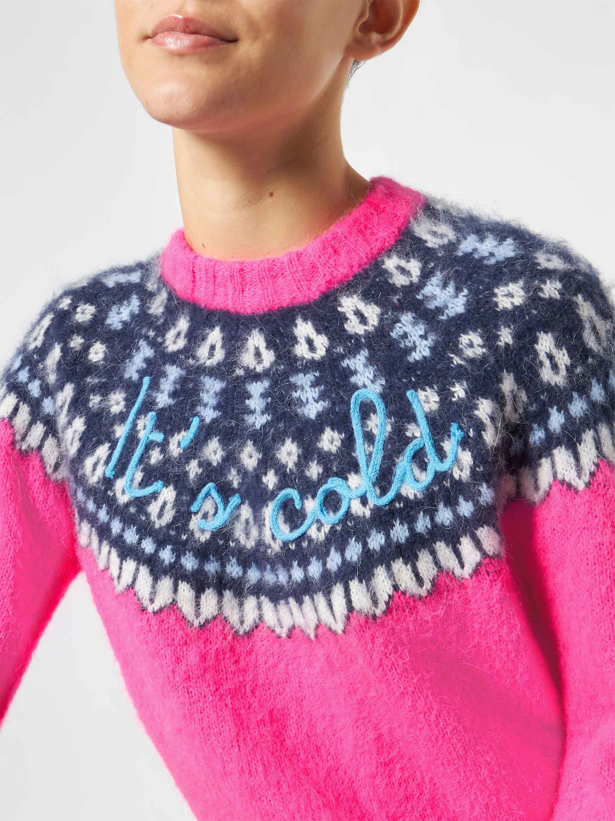 mc2-saint-barth-danya-maglia-donna-new-queen-nordic-soft-jacquard-fucsia image 2