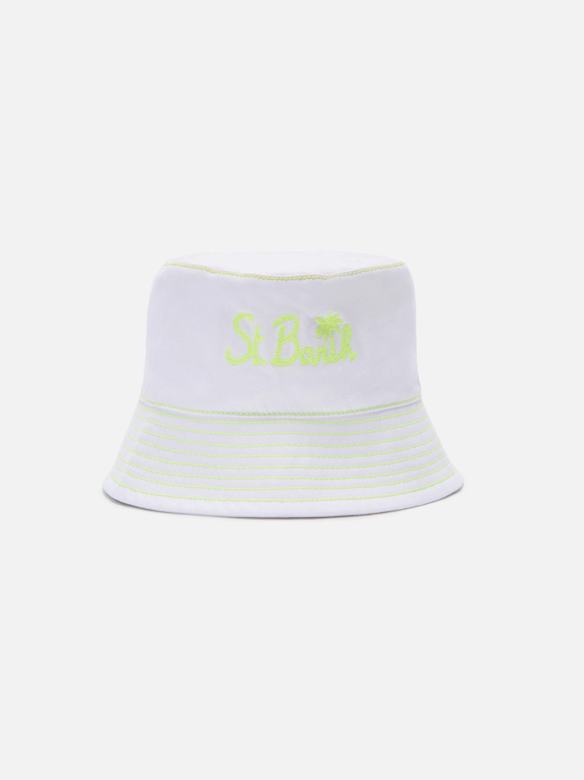 mc2-saint-barth-patmos-cappello-pescatore-cotone-bianco-ricamo-st-barth image 1