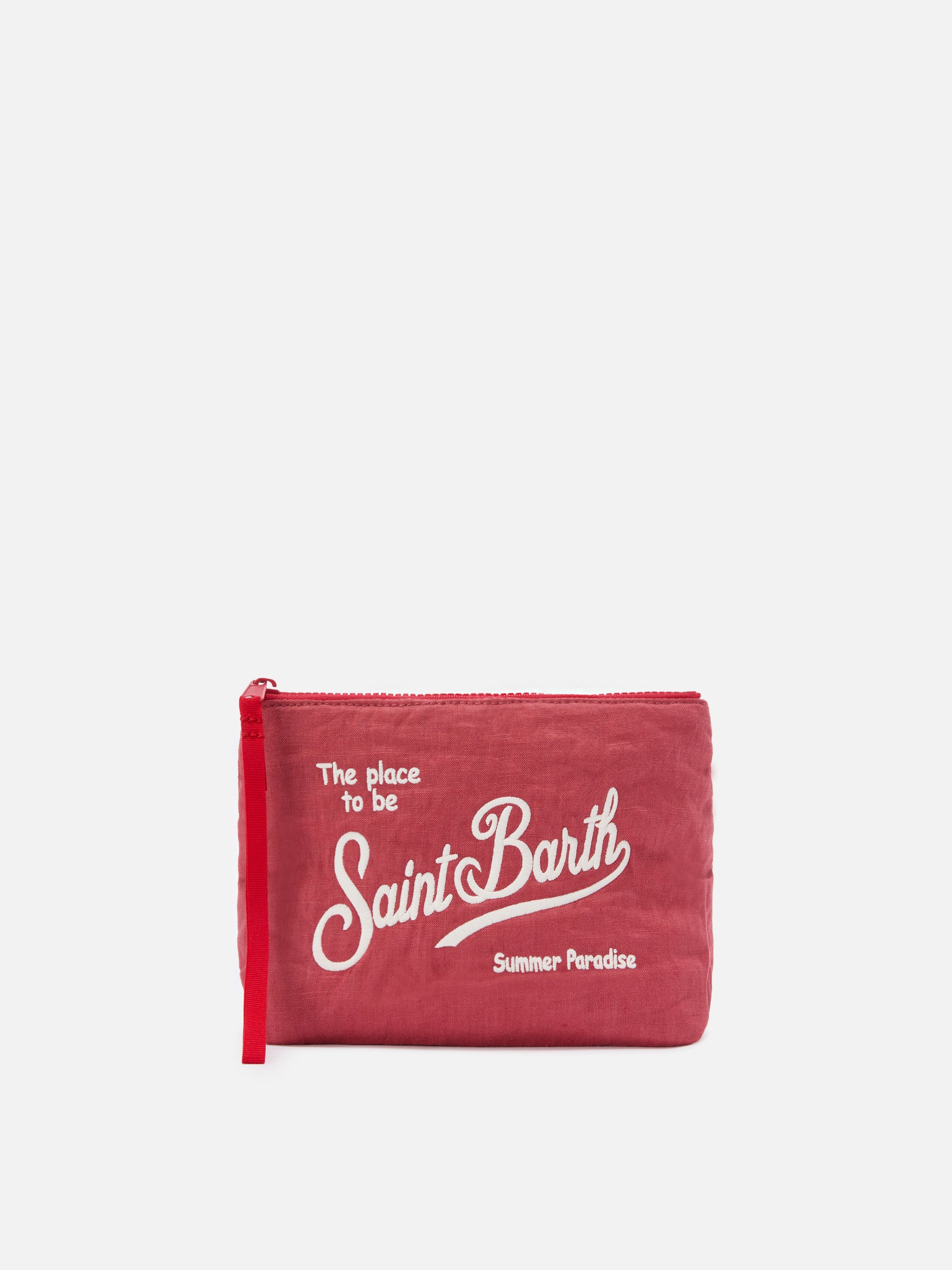 mc2-saint-barth-aline-pochette-donna-lino-rosso-mattone image 1