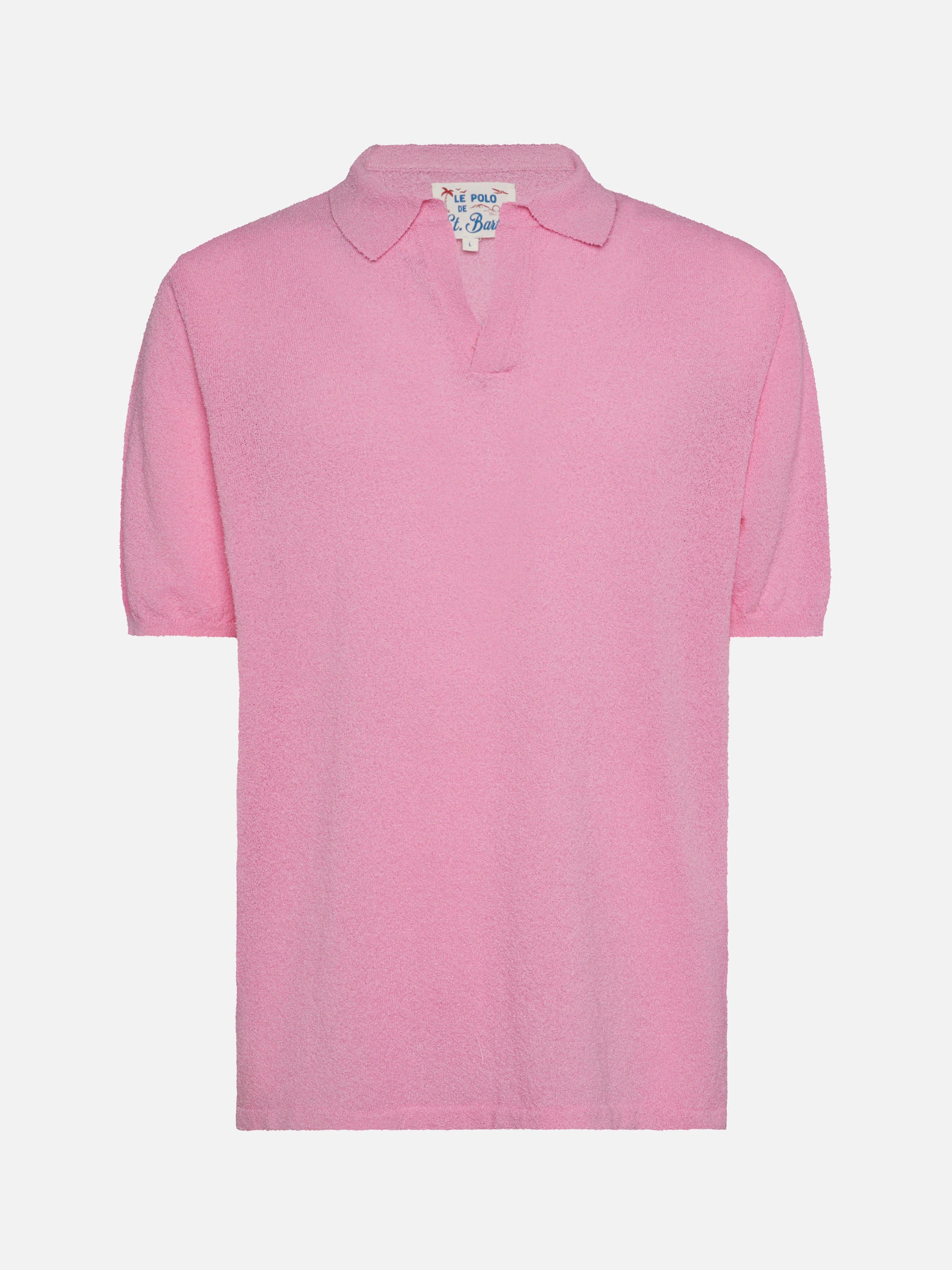 mc2-saint-barth-sloan-polo-uomo-senza-bottoni-in-spugna-rosa image 4