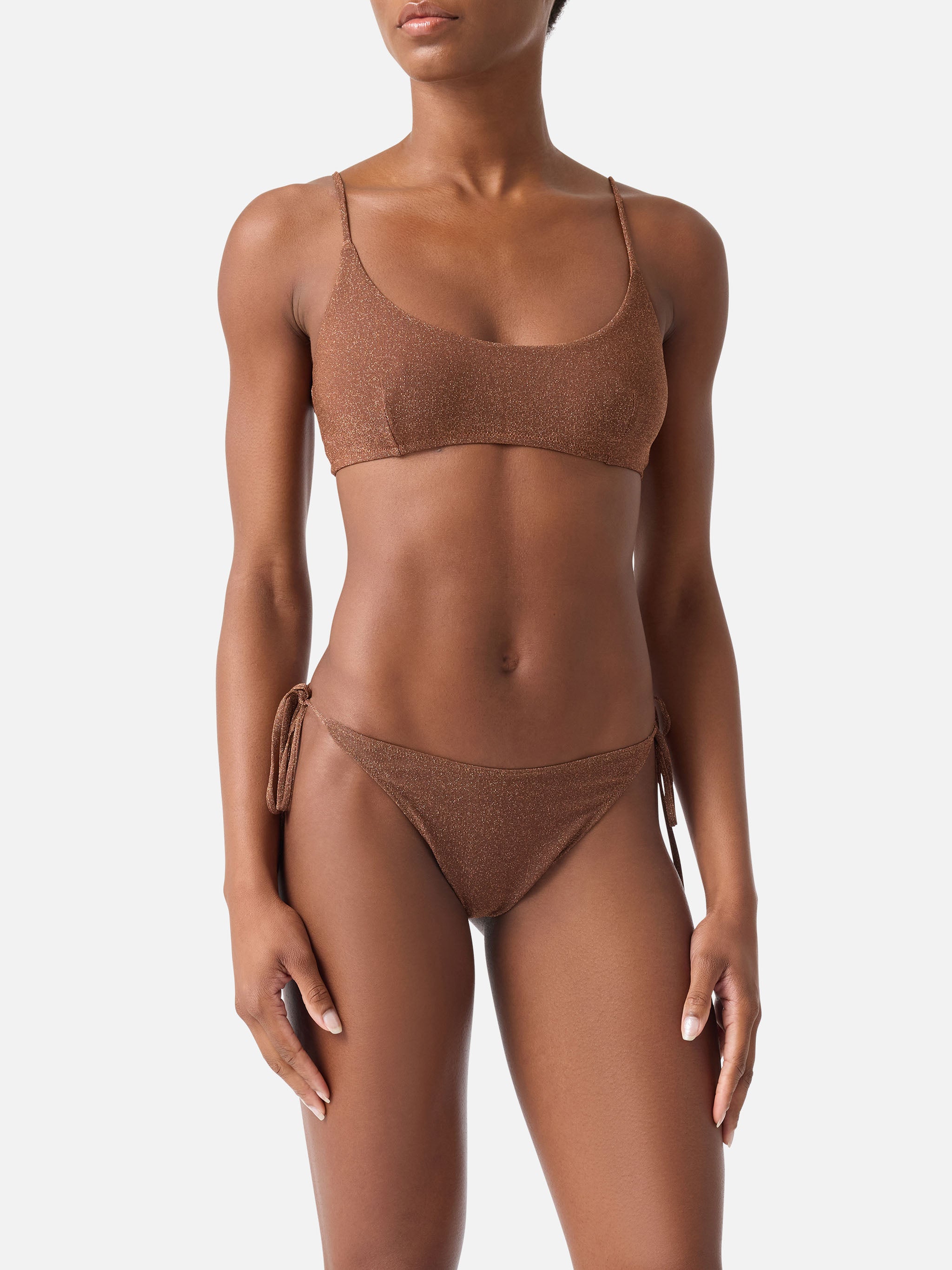 mc2-saint-barth-judy-top-bikini-bralette-lurex-marrone-tinta-unita image 2