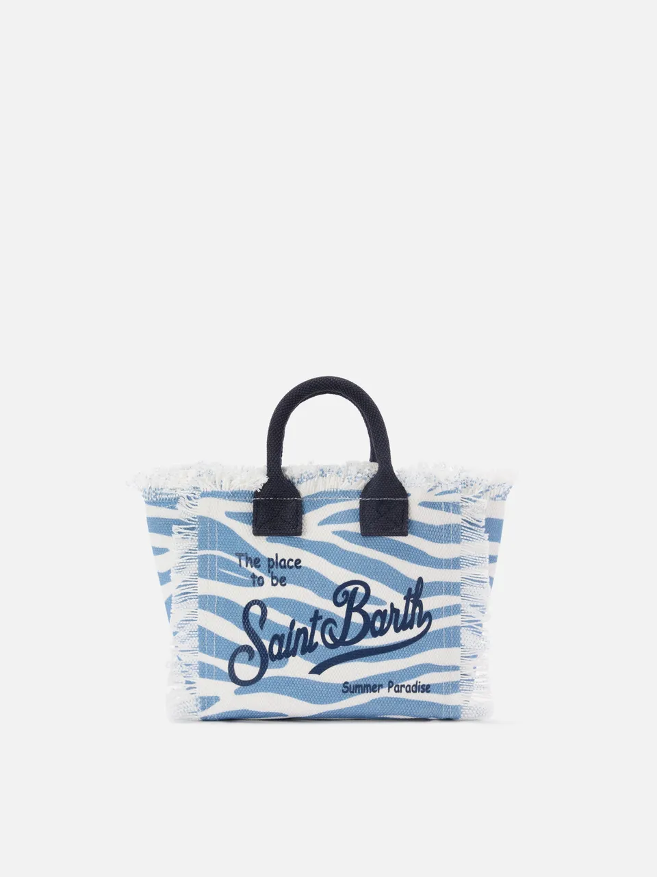 mc2-saint-barth-vanity-mini-borsa-canvas-blu-stampa-zebrata-con-frange image 1