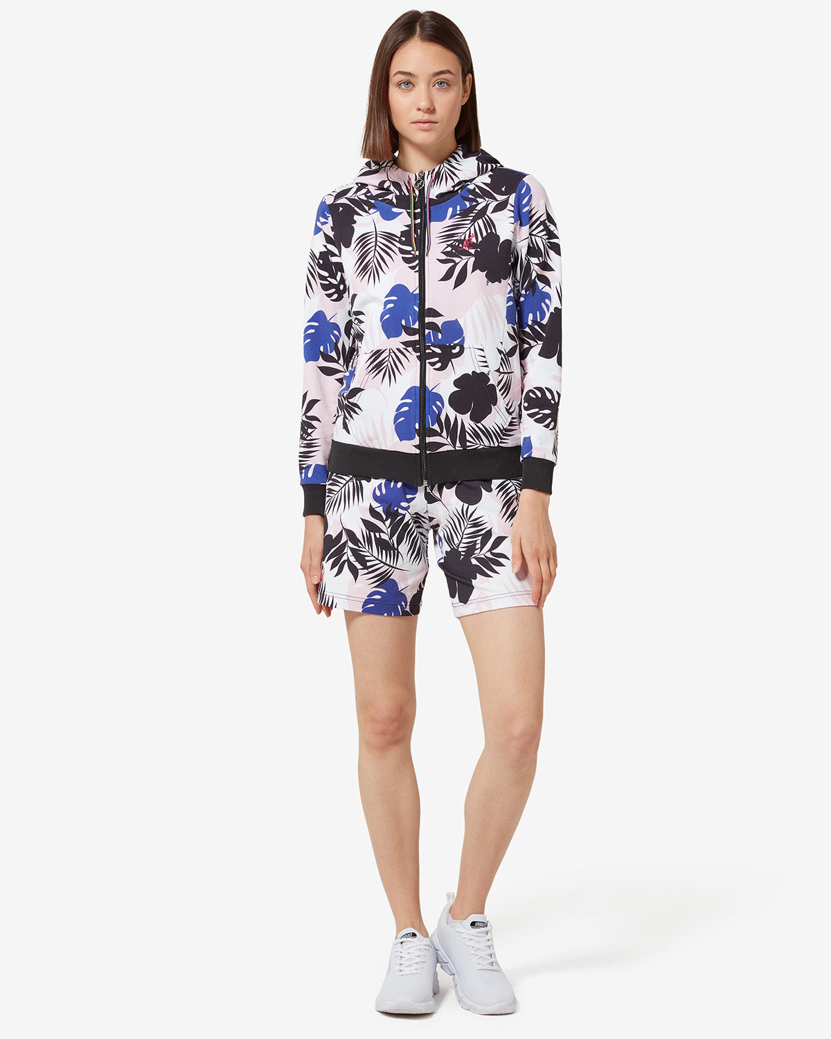 australian-flowers-short-nero-pantaloncino-felpa-con-stampa image 2
