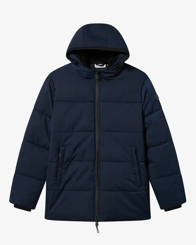 australian-essential-jaquard-jacket-blu-navy-con-cappuccio image 1