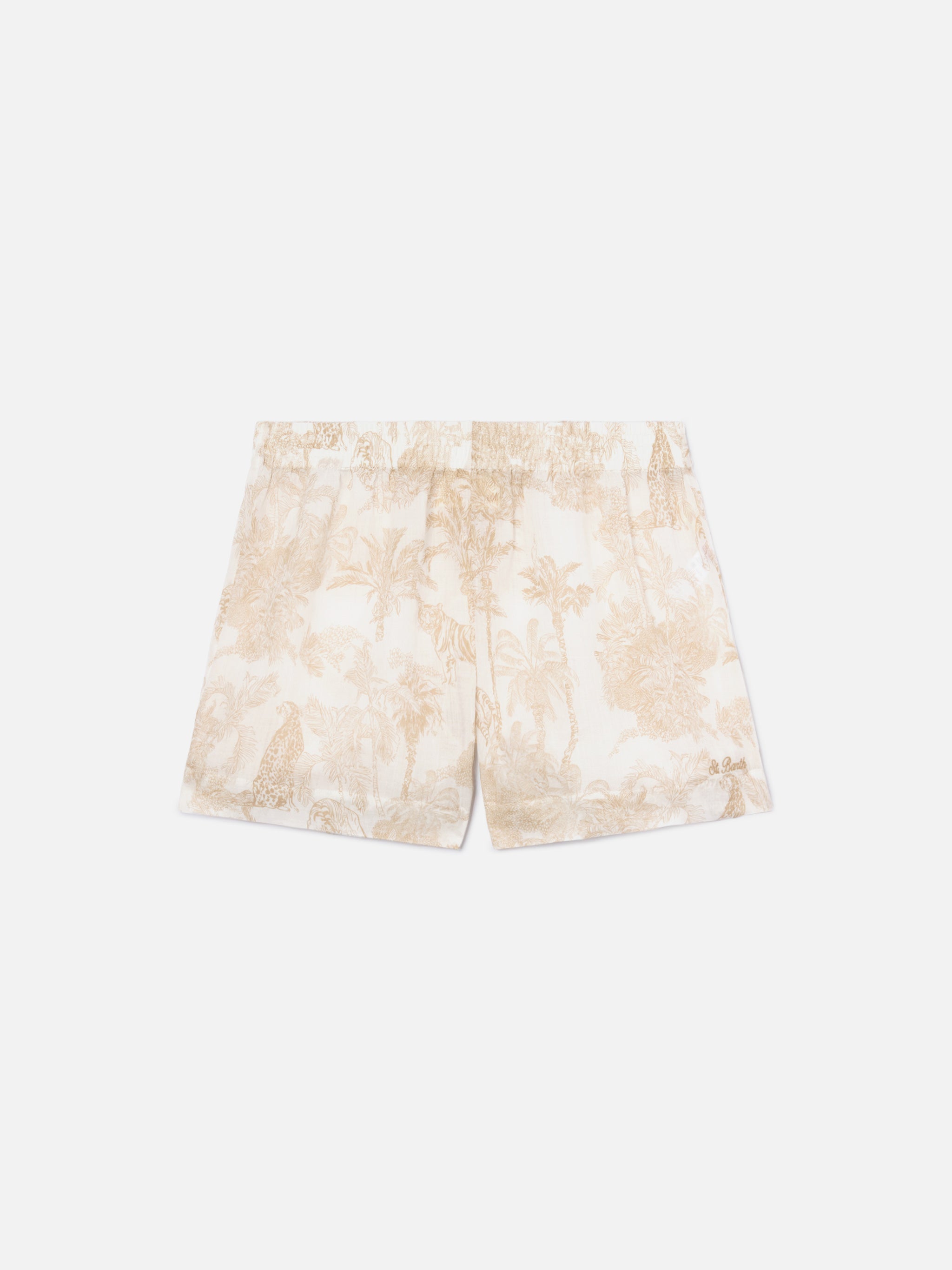 mc2-saint-barth-shorts-meave-donna-in-ramie-beige-con-stampa-toile-de-jouy image 5