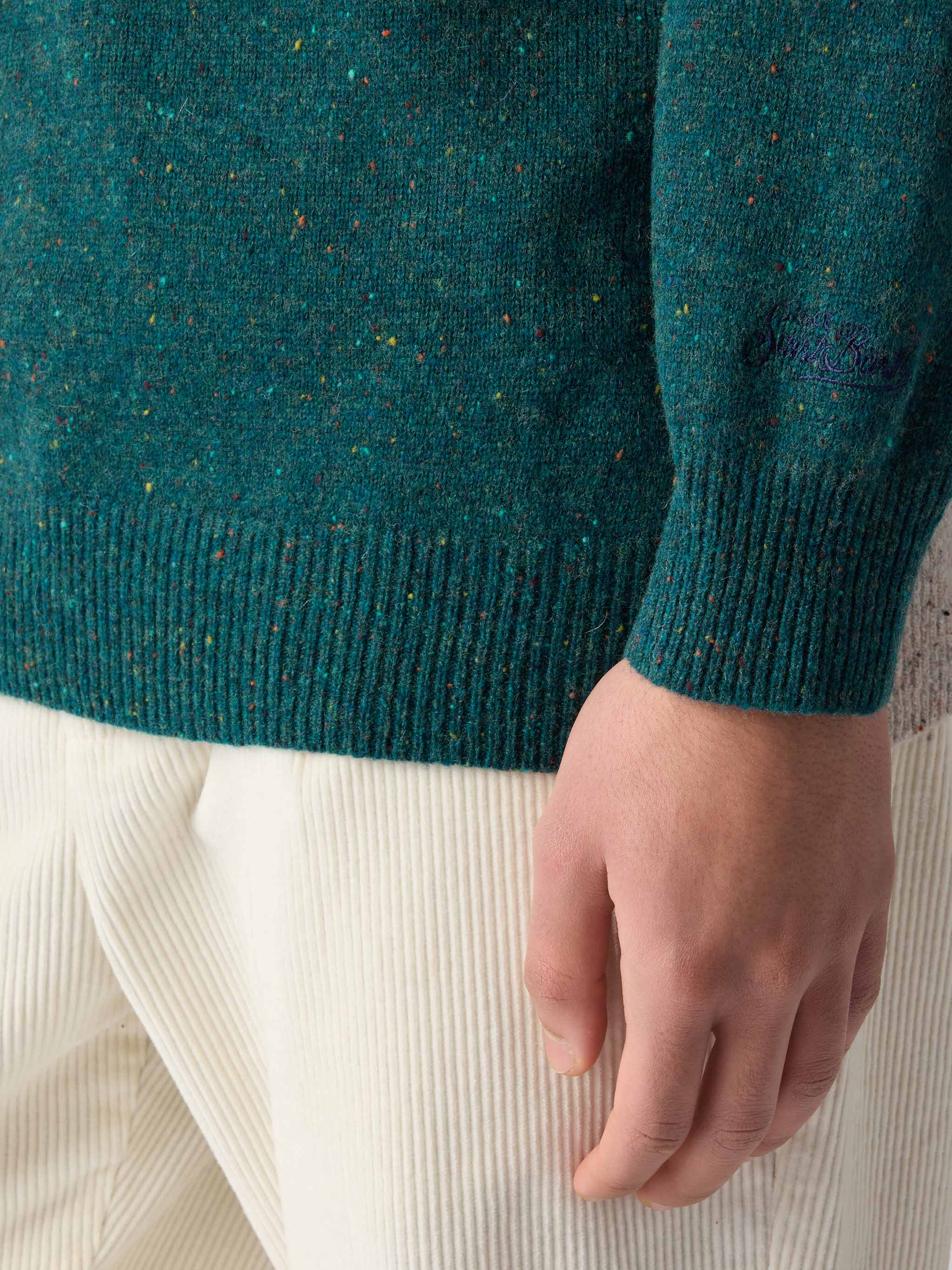 mc2-saint-barth-heron-her0011-maglione-uomo-verde-donegal-jacquard-st-moritz image 4