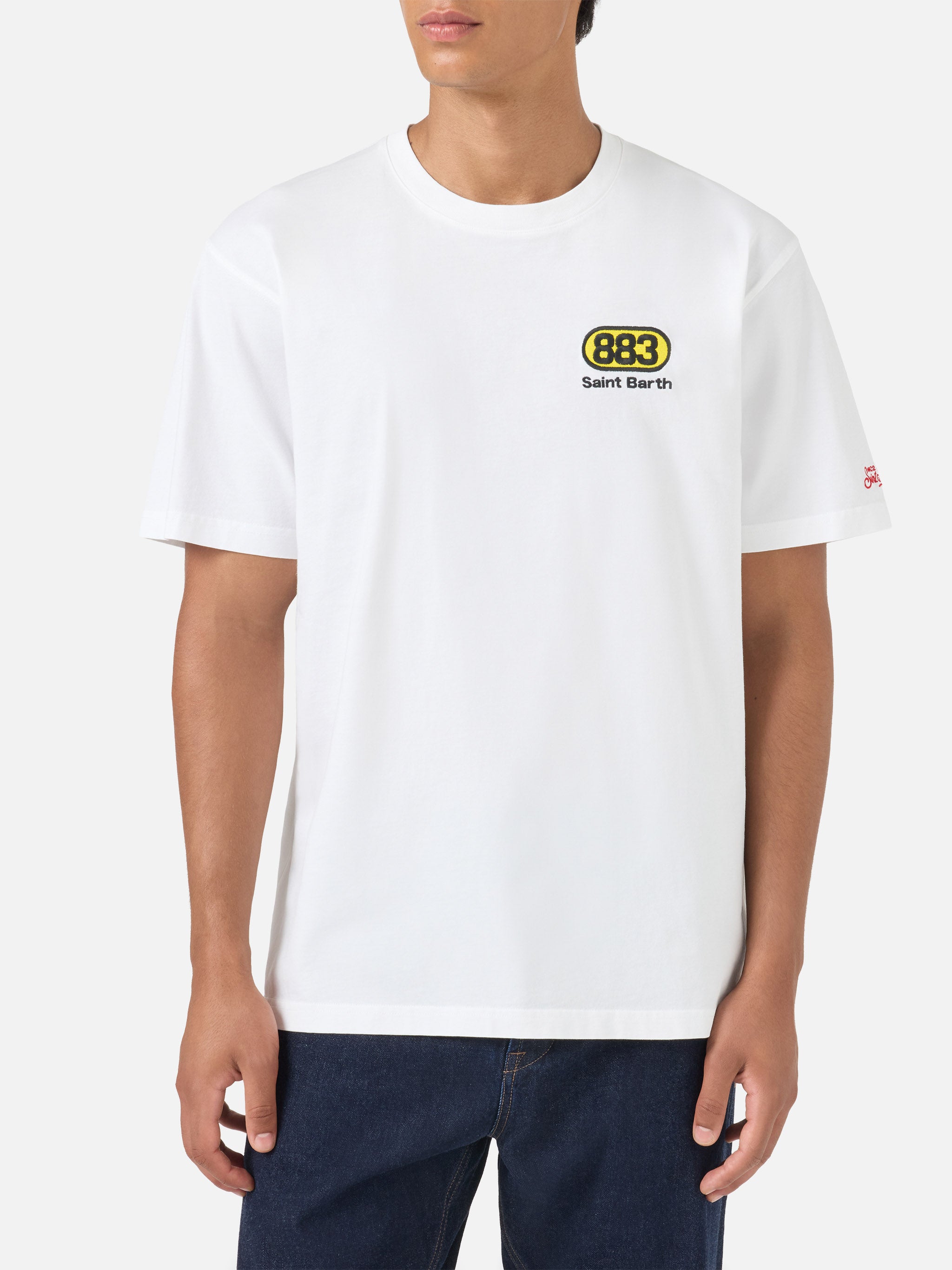 mc2-saint-barth-t-shirt-portland-883-special-edition-bianca-con-grafica-hanno-uc image 4