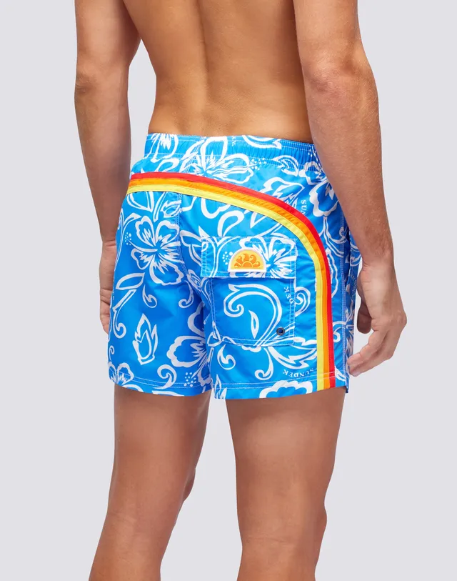 sundek-costume-boxer-uomo-corto-vita-elasticata-stampa-archive-hibiscus-sk23 image 1
