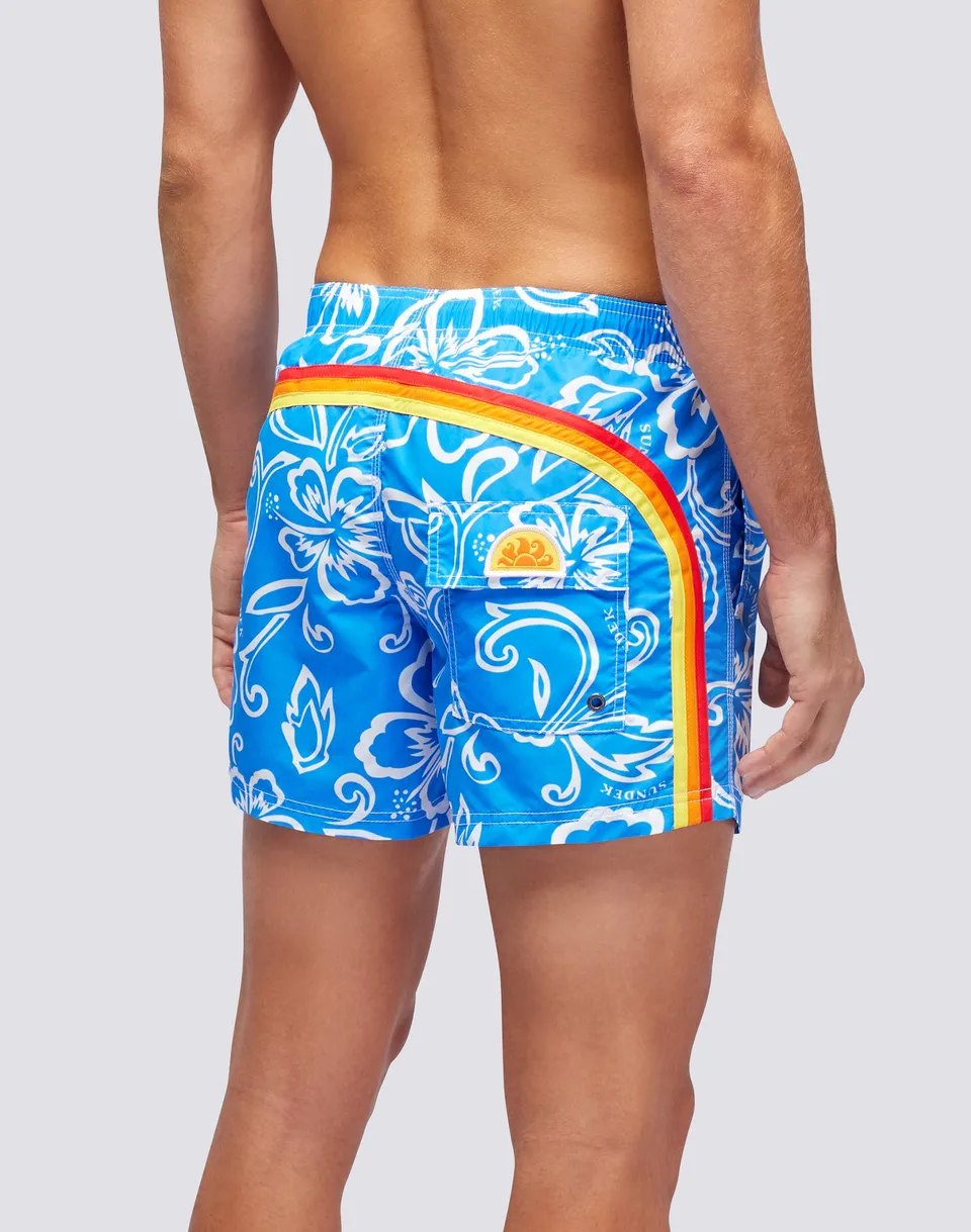 sundek-costume-boxer-uomo-corto-vita-elasticata-stampa-archive-hibiscus-sk23 image 1