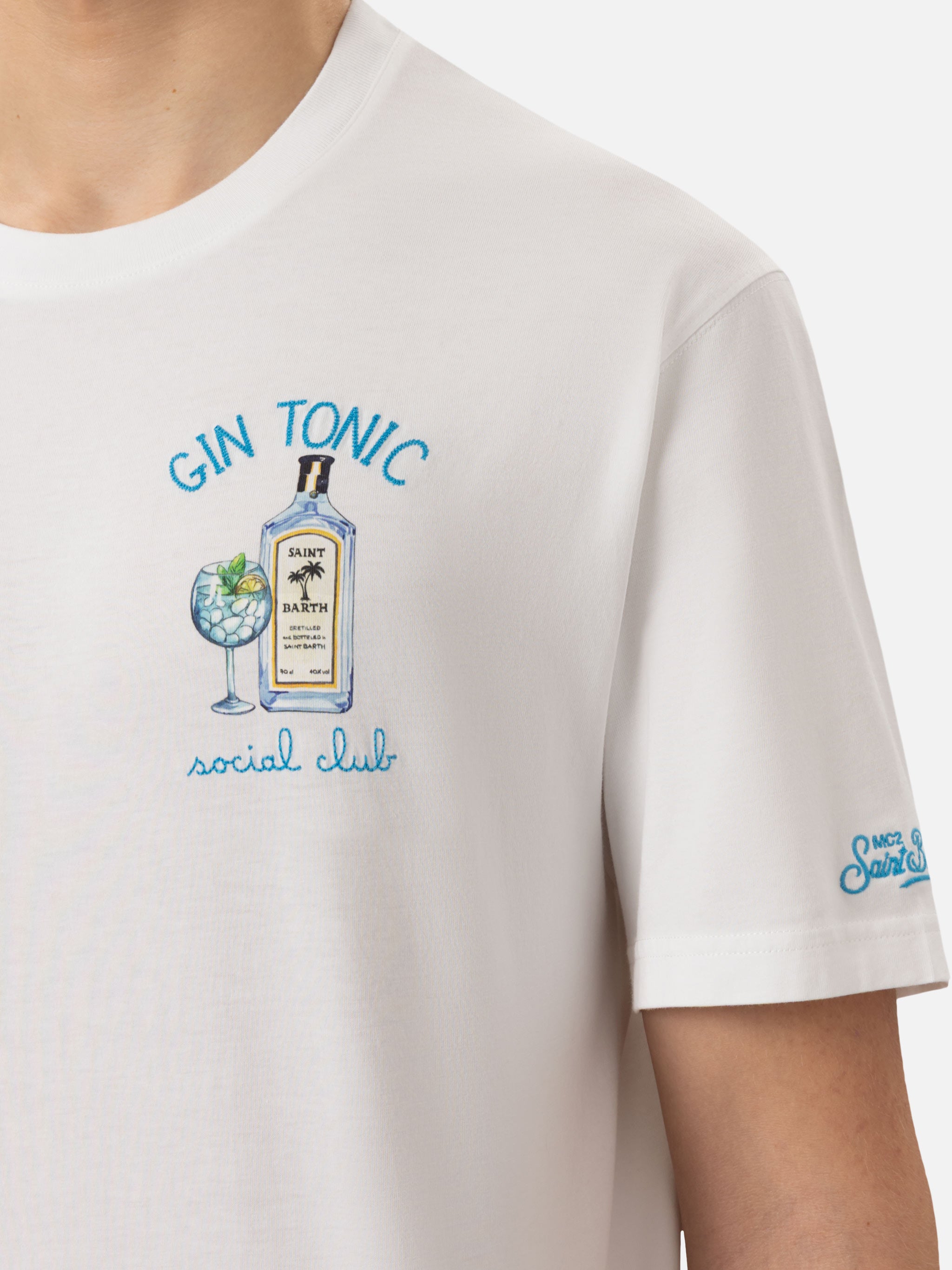 mc2-saint-barth-t-shirt-man-bianca-con-ricamo-gin-tonic-social-club image 1