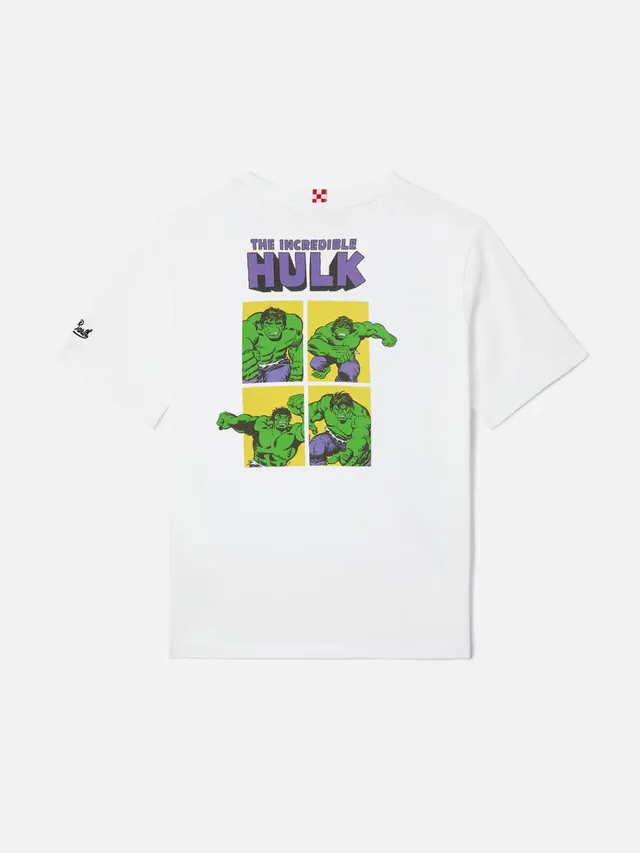 mc2-saint-barth-t-shirt-portland-jr-bambino-bianca-hulk-marvel-special-edition image 1