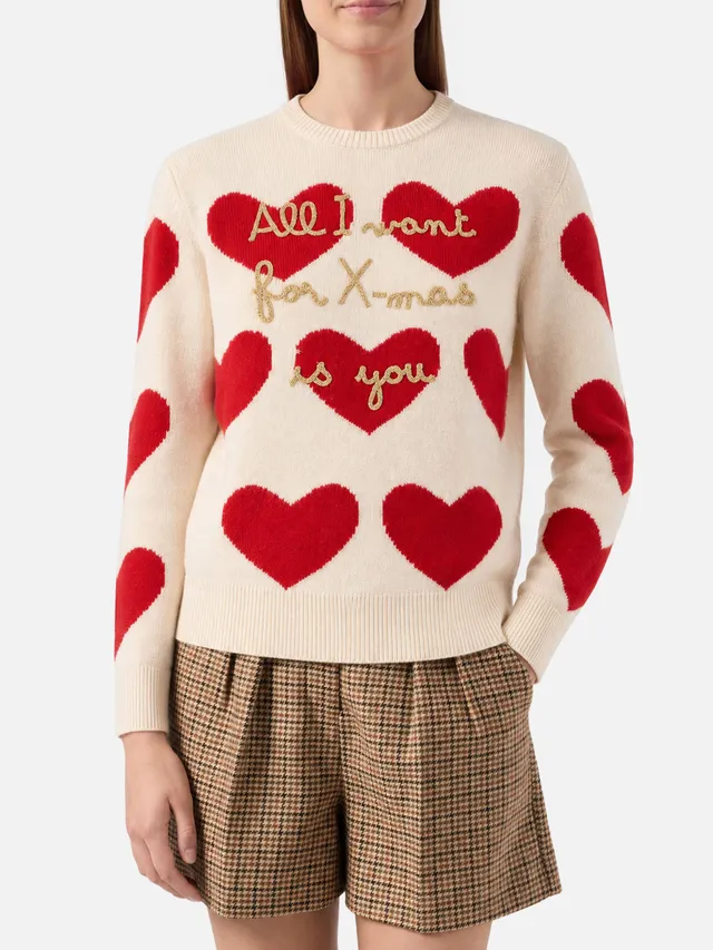 mc2-saint-barth-maglia-new-queen-que0014-jacquard-cuori-ricamo-xmas-bianca image 1