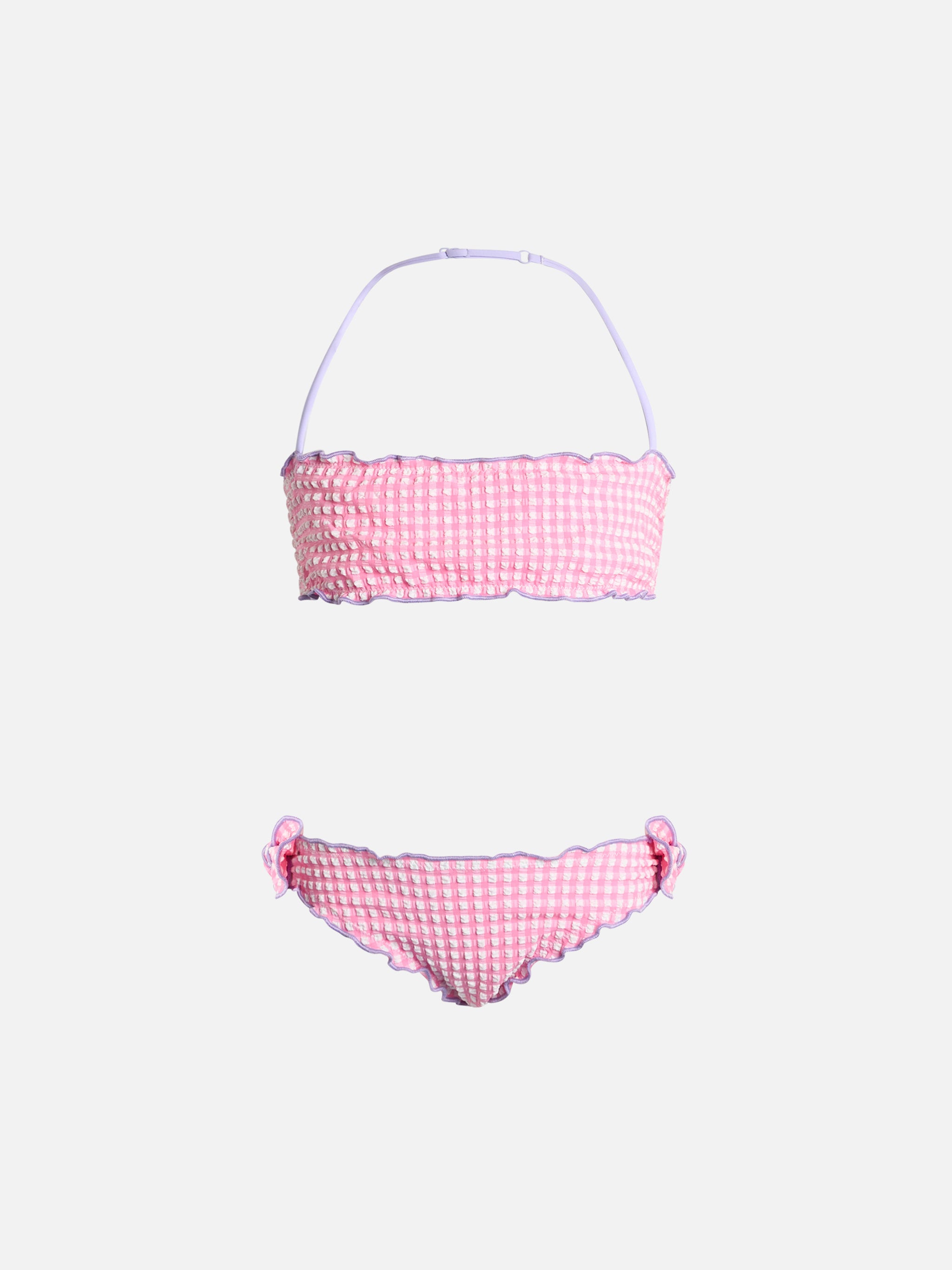 mc2-saint-barth-bikini-classico-a-fascia-emy-bambina-in-seersucker-quadretti-ros image 1